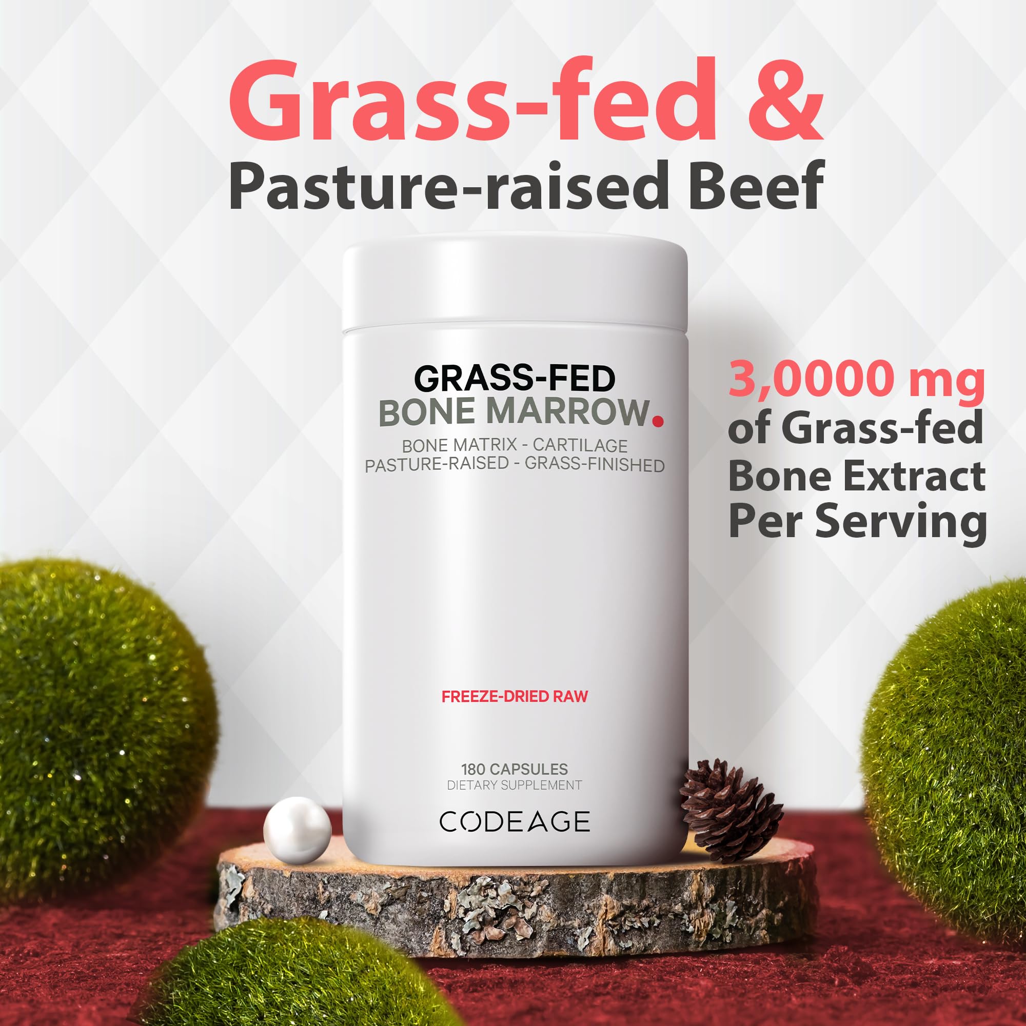 Codeage Grass Fed Bone Marrow, Full Spectrum Whole Bone Extract Codeage buy supplements canada