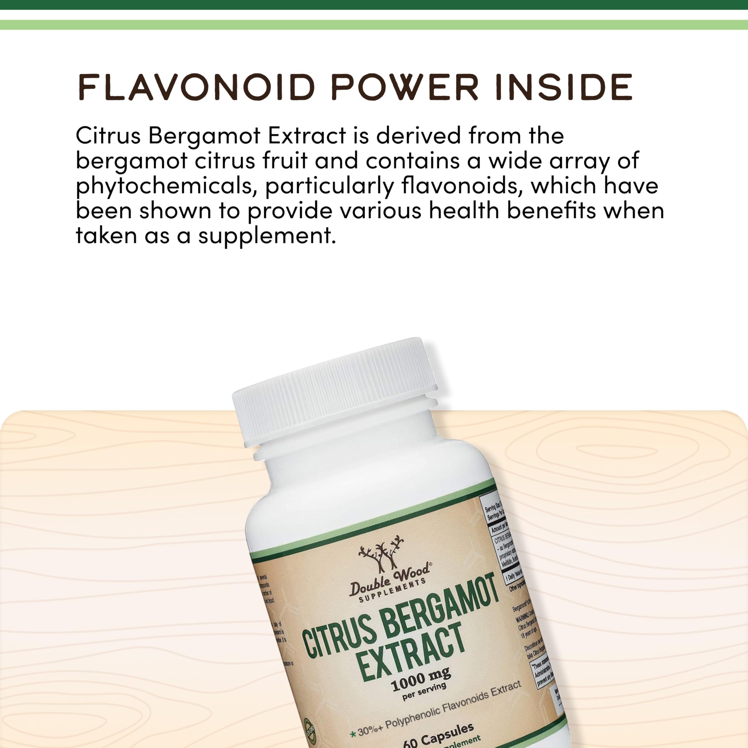 Citrus Bergamot Supplement, 1000mg, 60 Capsules - Supports Healthy Cholesterol & Triglyceride Levels - 1,000mg Servings Double Wood Supplements buy supplements canada