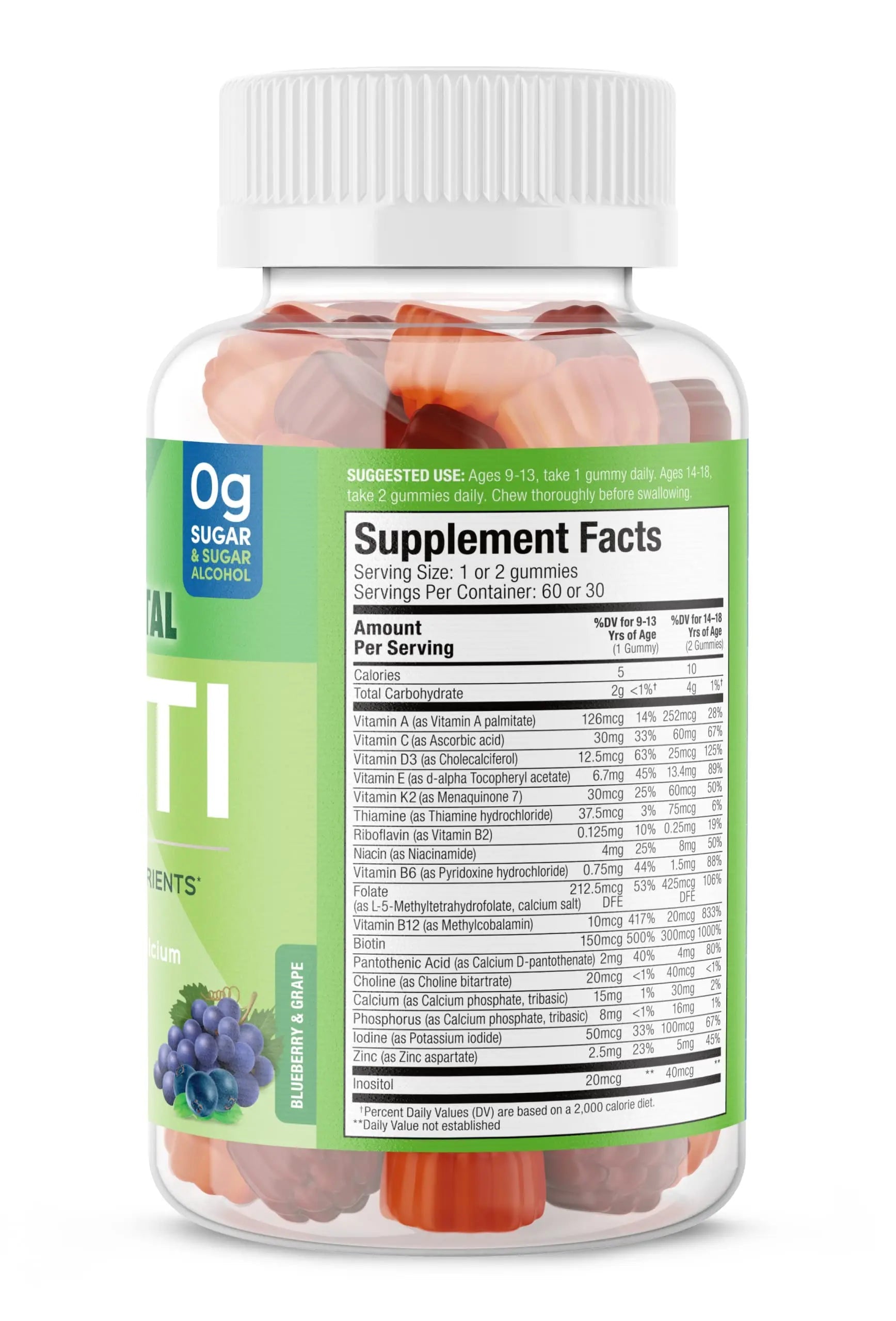 SUKU Teen Boy Multivitamin Gummies – Vitamins A, B12, C, D3, E, Zinc & Biotin – Sugar-Free Vegetarian Supplement SUKU buy supplements canada