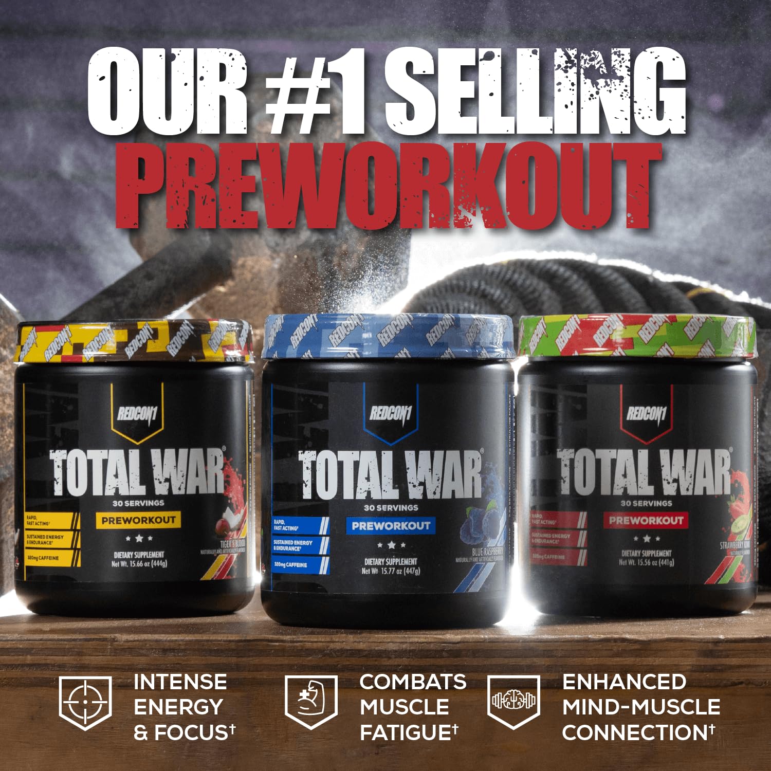 REDCON1 Total War Pre Workout Powder, Kiwi Lime - Beta Alanine + Citrulline Malate Keto REDCON1 buy supplements canada