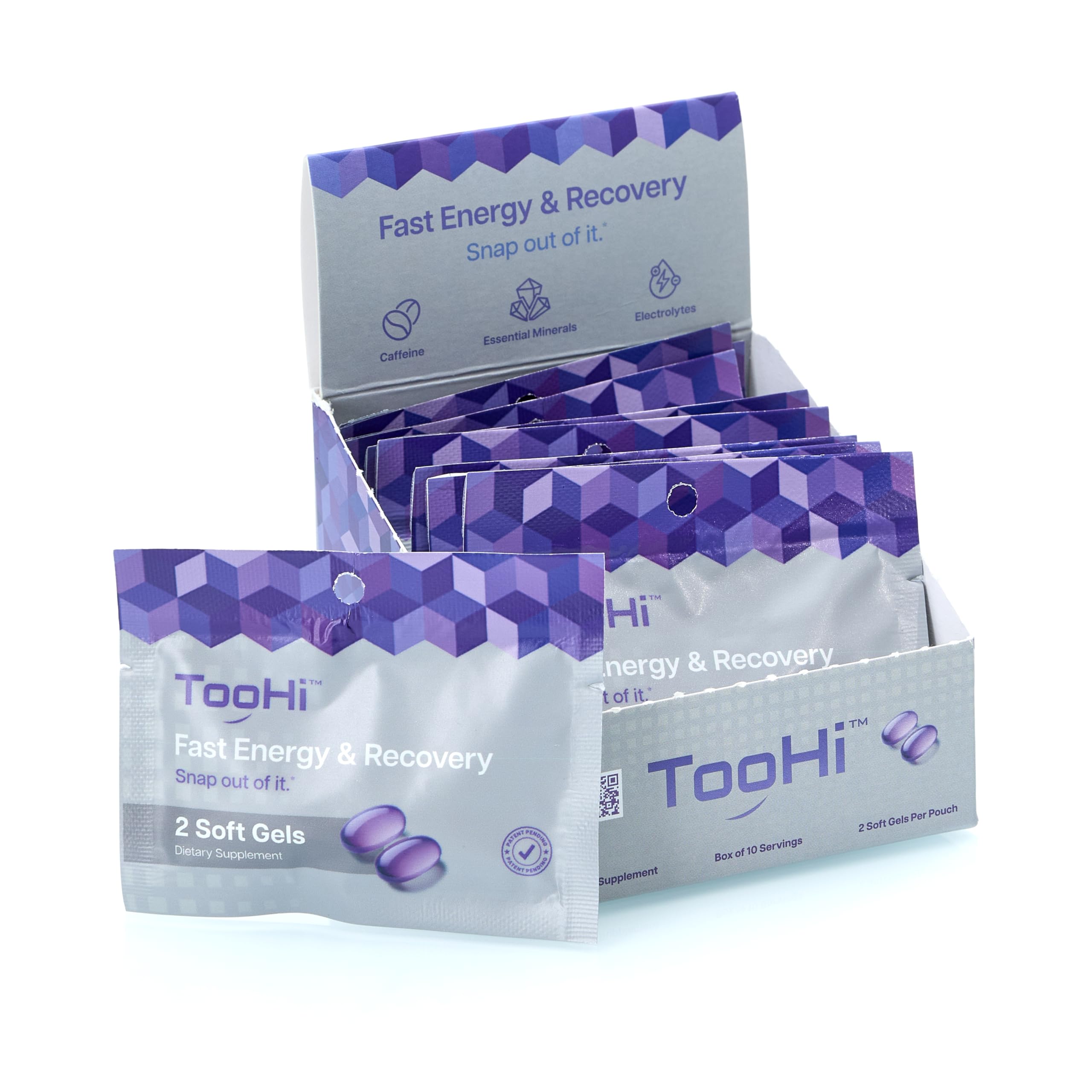TooHi Reset Softgels - Proprietary Blend with Additional Caffeine (84mg), L-Theanine & Electrolytes | Patent Pending - 10 Doses TooHi buy supplements canada
