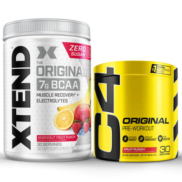 Cellucor Pre Workout & BCAA Bundle, C4 Original Pre Workout Powder, Fruit Punch Scivation buy supplements canada