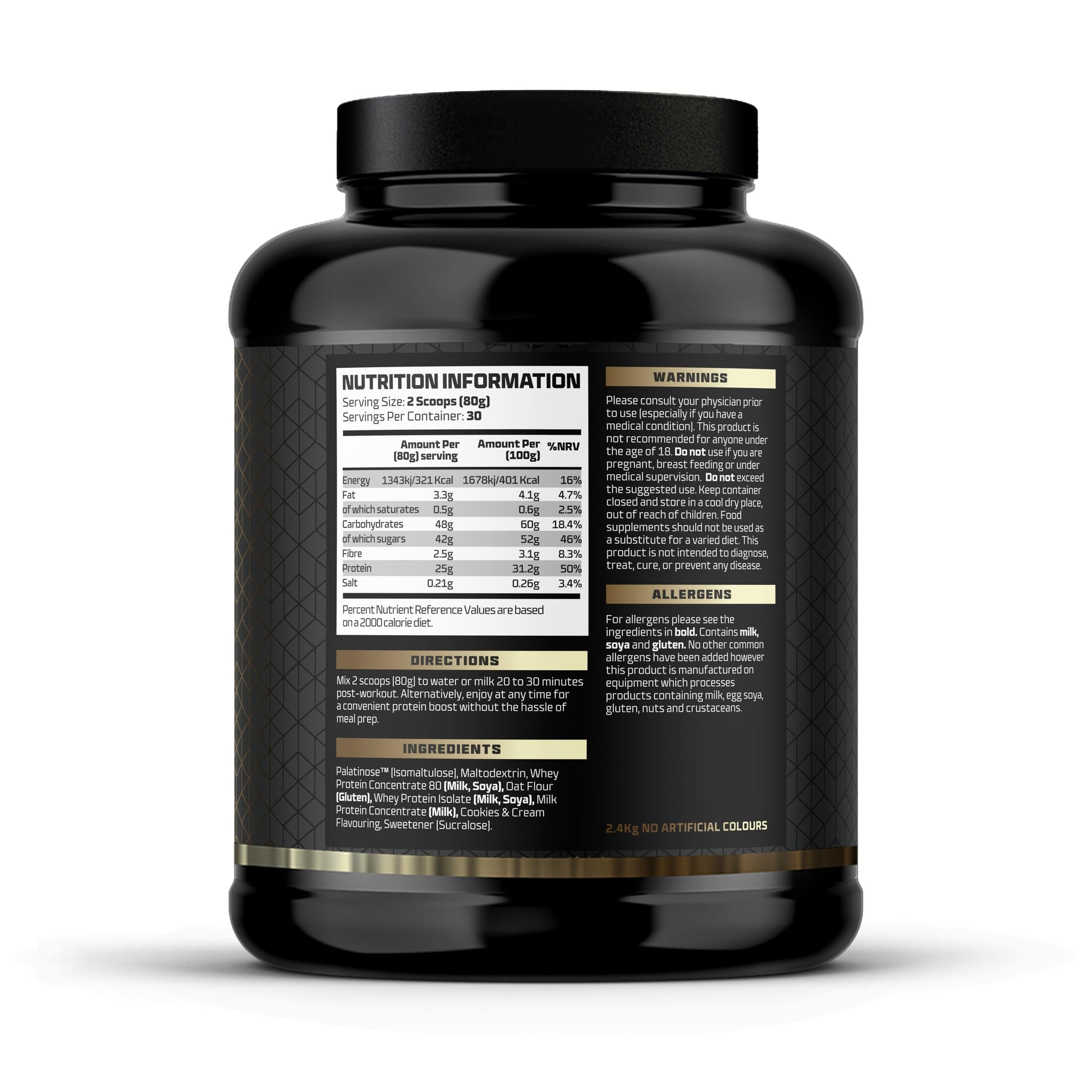 Beast Pharm | Recover Whey Protein Powder | 2.4kg/30 Servings | Cookies & Cream Beast Pharm buy supplements canada