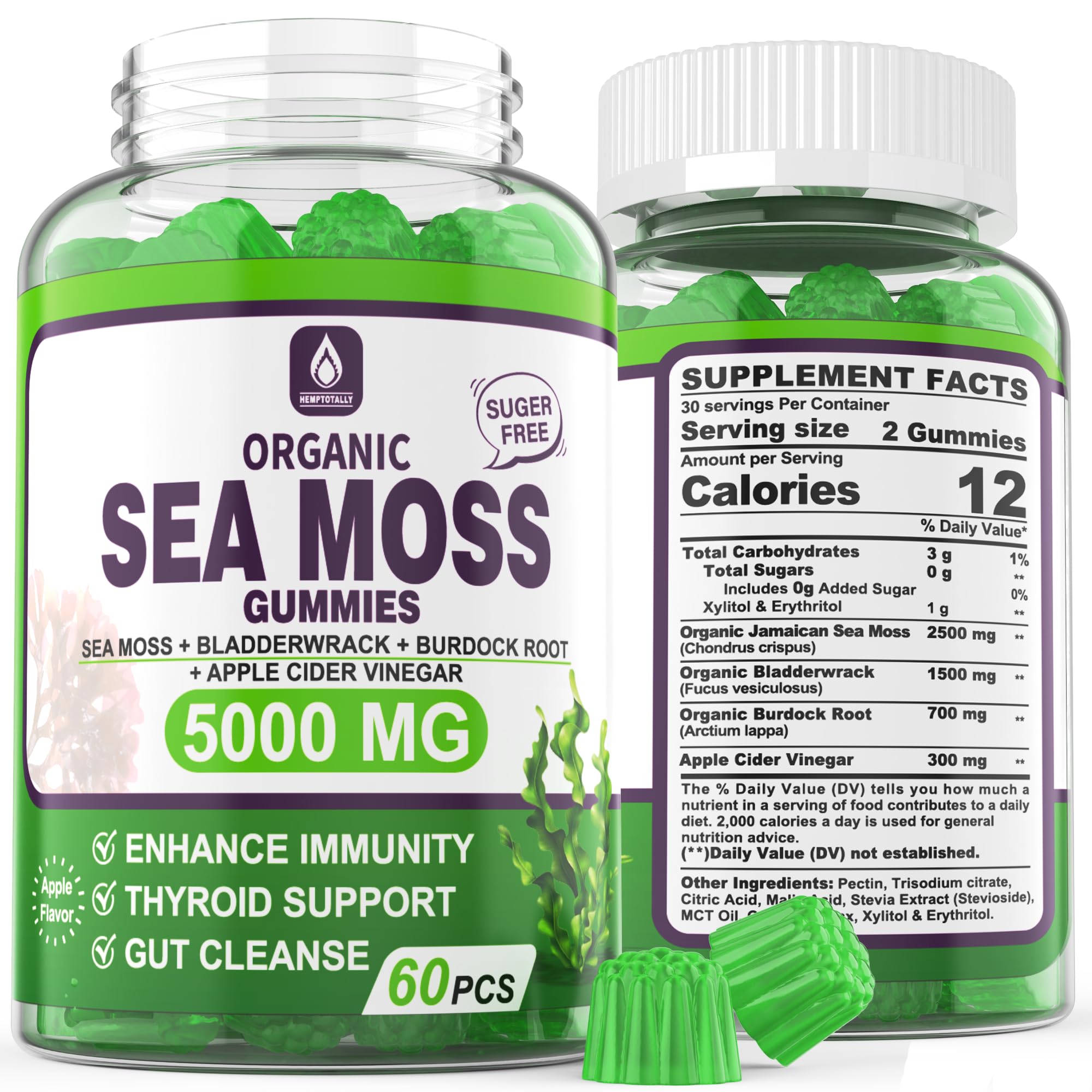 Sea Moss Supplement 5000mg, Sugar Free Sea Moss Gummies, Irish Sea Moss EnvyDeal buy supplements canada