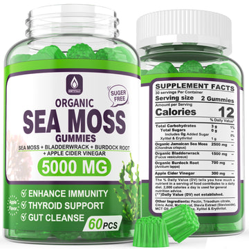 Sea Moss Supplement 5000mg, Sugar Free Sea Moss Gummies, Irish Sea Moss EnvyDeal buy supplements canada