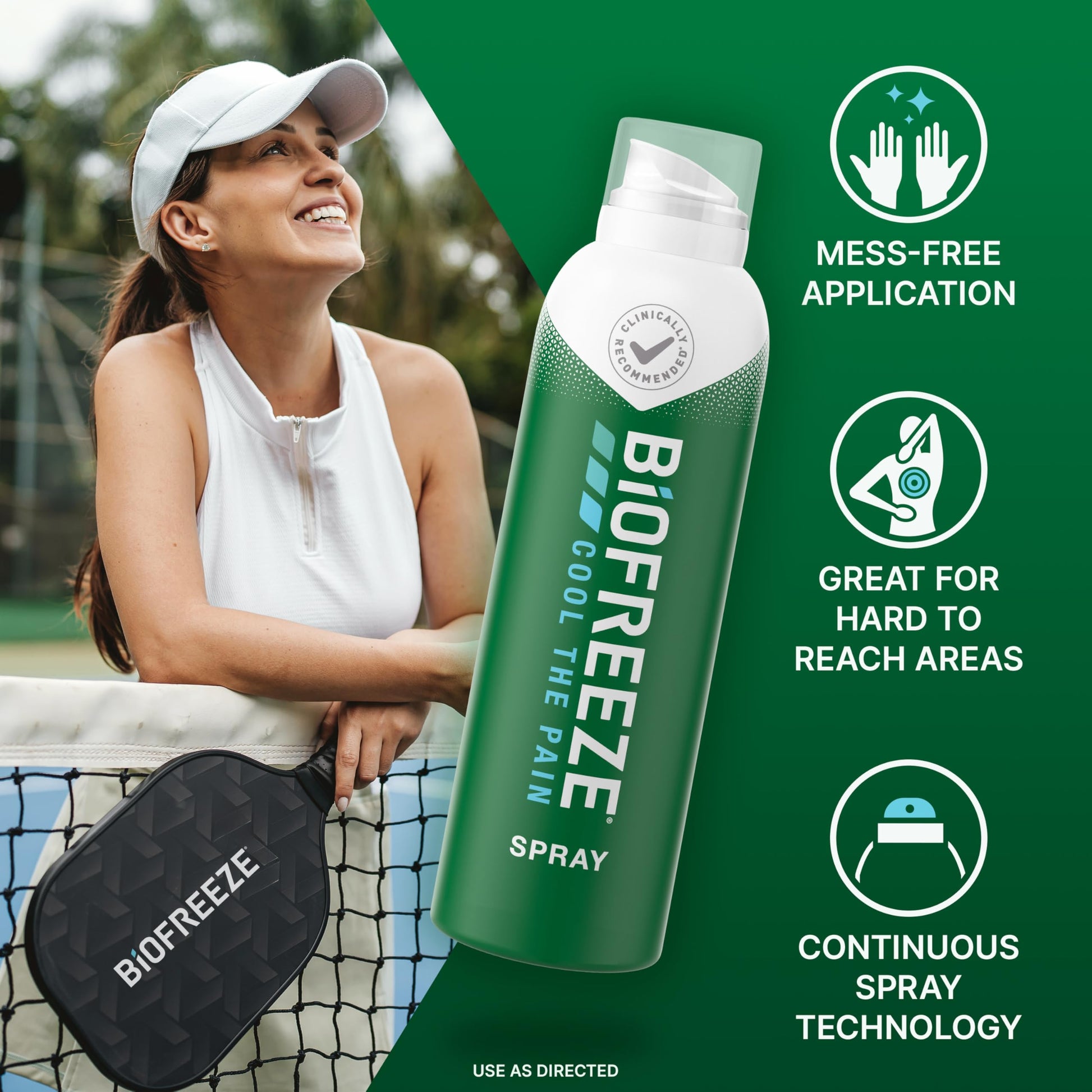 Biofreeze Pain Relief Spray, Arthritis Pain Reliever, Knee & Lower Back Pain Relief, Sore Muscle Relief, Neck Pain Relief, 2 Pack (4 FL OZ Biofreeze Menthol Spray) Biofreeze buy supplements canada