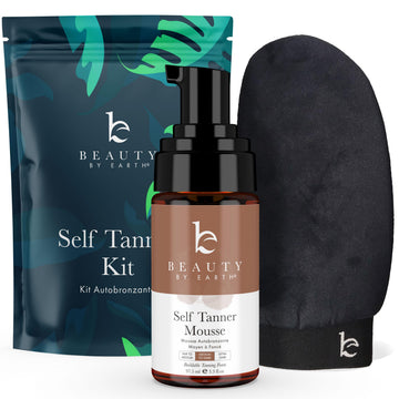 Self Tanner Tanning Mousse Kit - USA Made with Natural & Organic Ingredients Beauty by Earth buy supplements canada