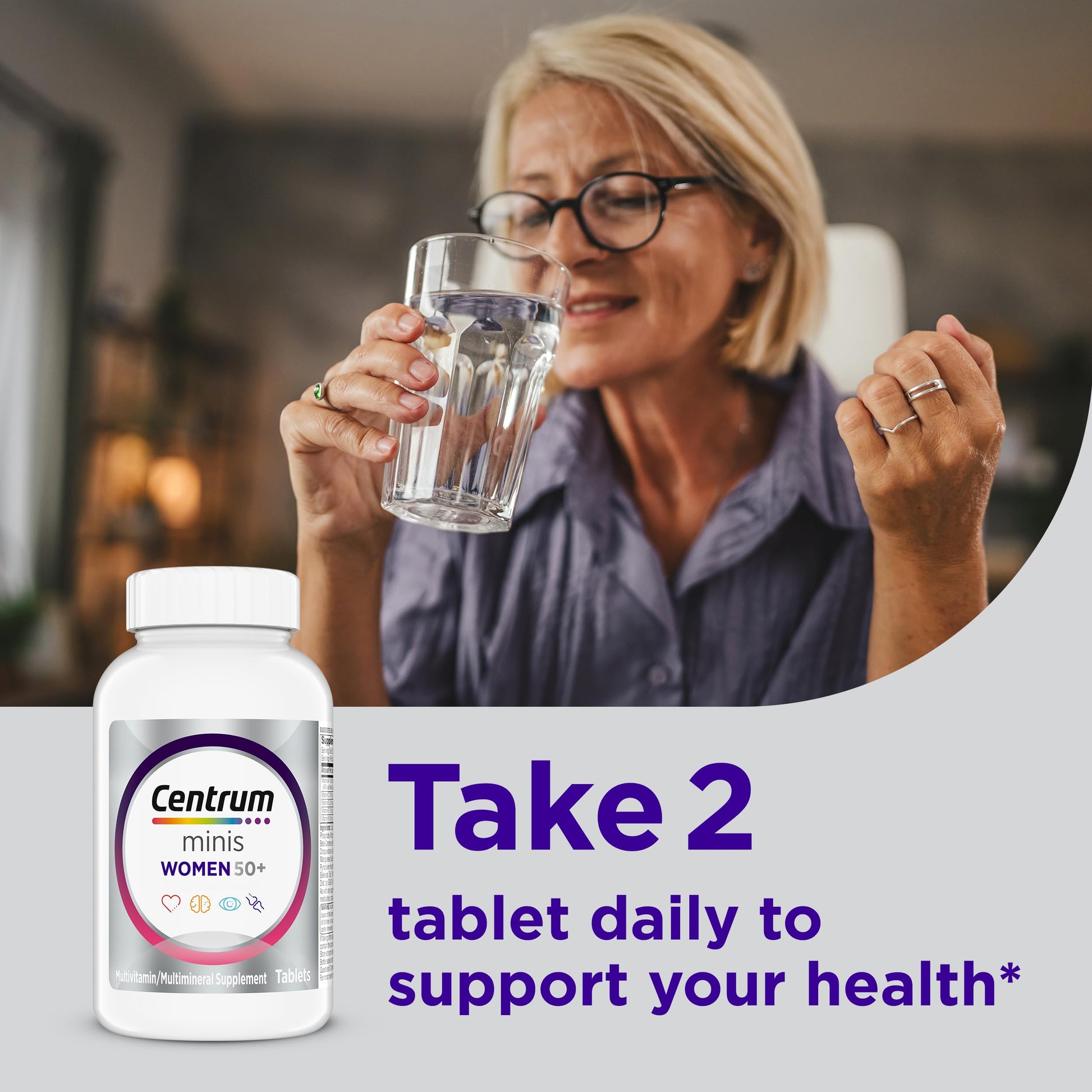 Centrum Minis Silver Women's Multivitamin for Women 50 Plus, Multimineral Supplement with Vitamin D3, B Vitamins, Non-GMO Ingredients Centrum buy supplements canada