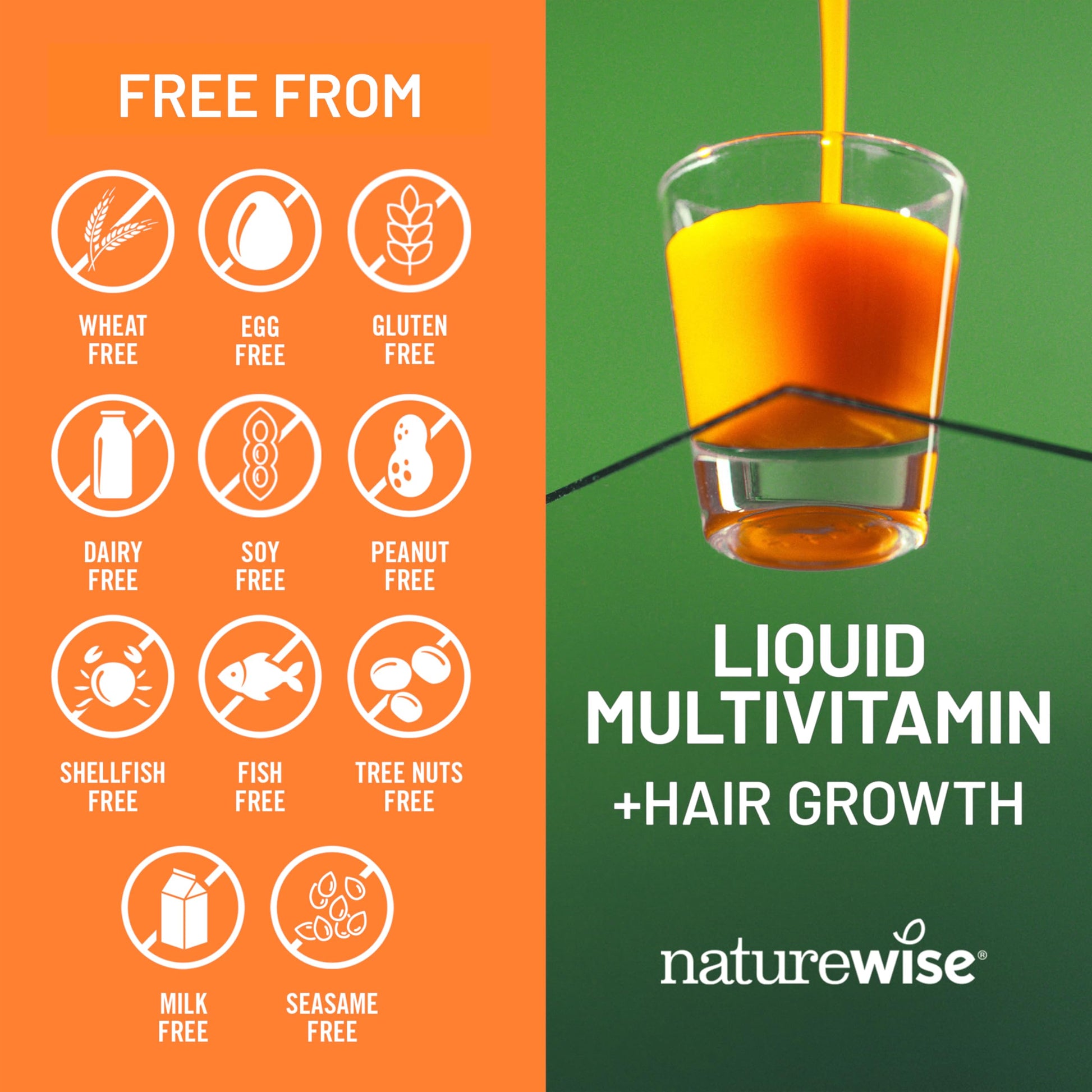 NatureWise Liquid Multivitamin Hair Growth for Women & Men + Tocogaia® for Hair Growth & Skin Elasticity Support + Biotin, Vitamin D, E, B NatureWise buy supplements canada