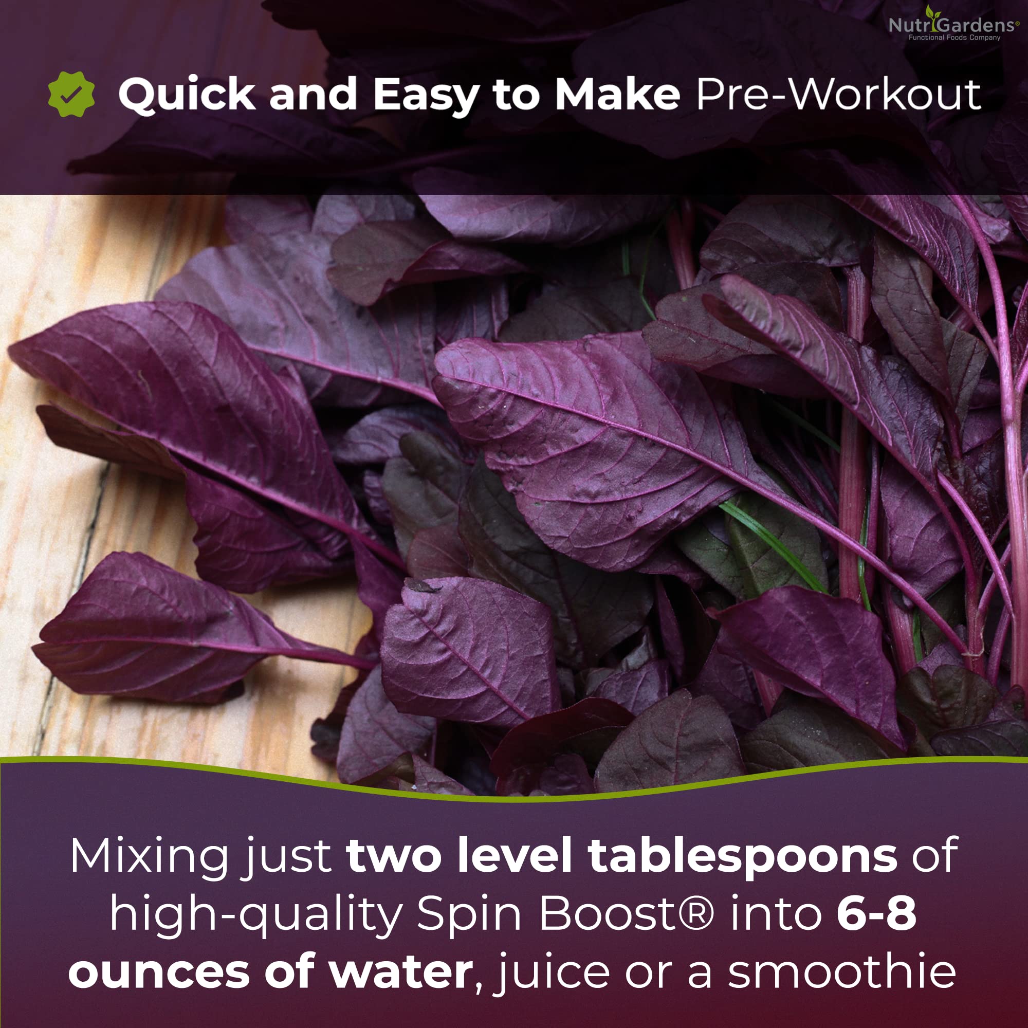 Nutrigardens Spin Boost Nitric Oxide Red Spinach Nitrate Pre-Workout Powder Concentrated Nutrigardens buy supplements canada