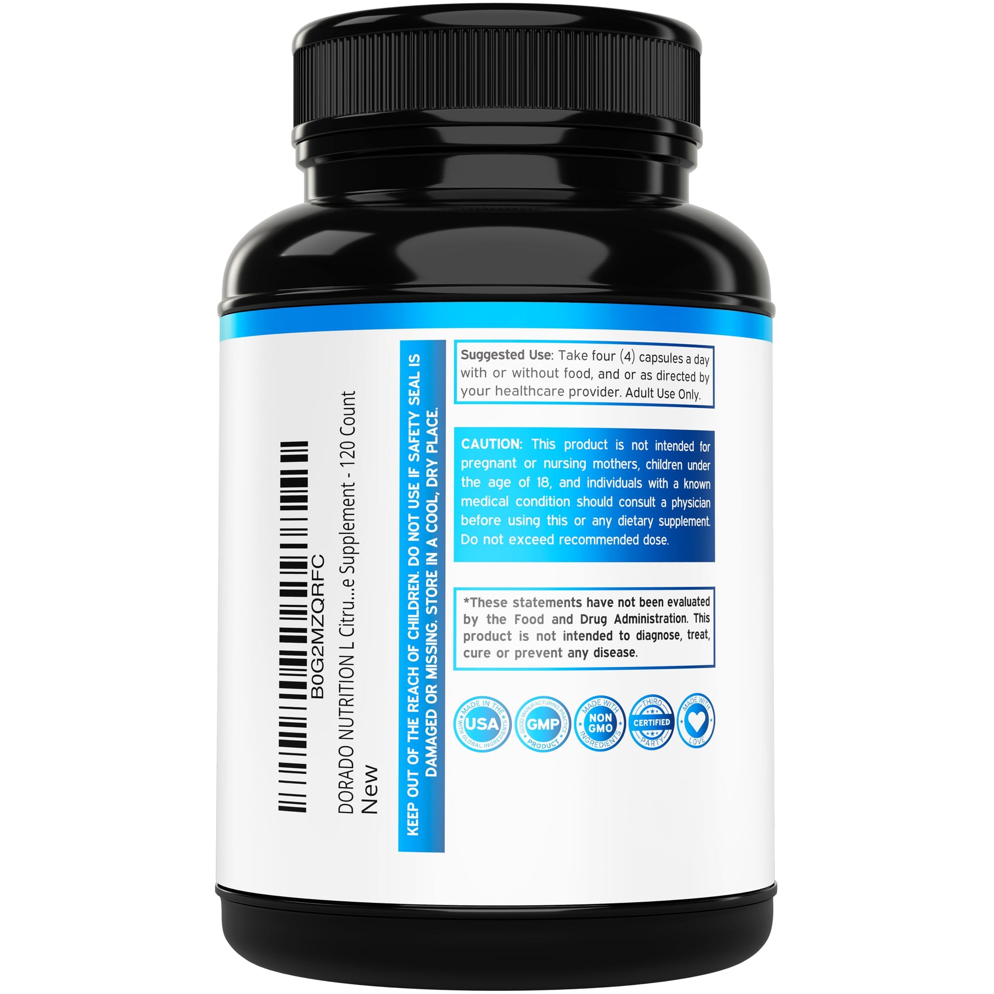 L Citrulline 3000mg Supplement (120 Capsules) Support L Arginine & Nitric Oxide Pills - L-Citrulline For Men & Women - Muscle Recovery & Pump Supplement - 3rd Party Tested DORADO NUTRITION buy supplements canada
