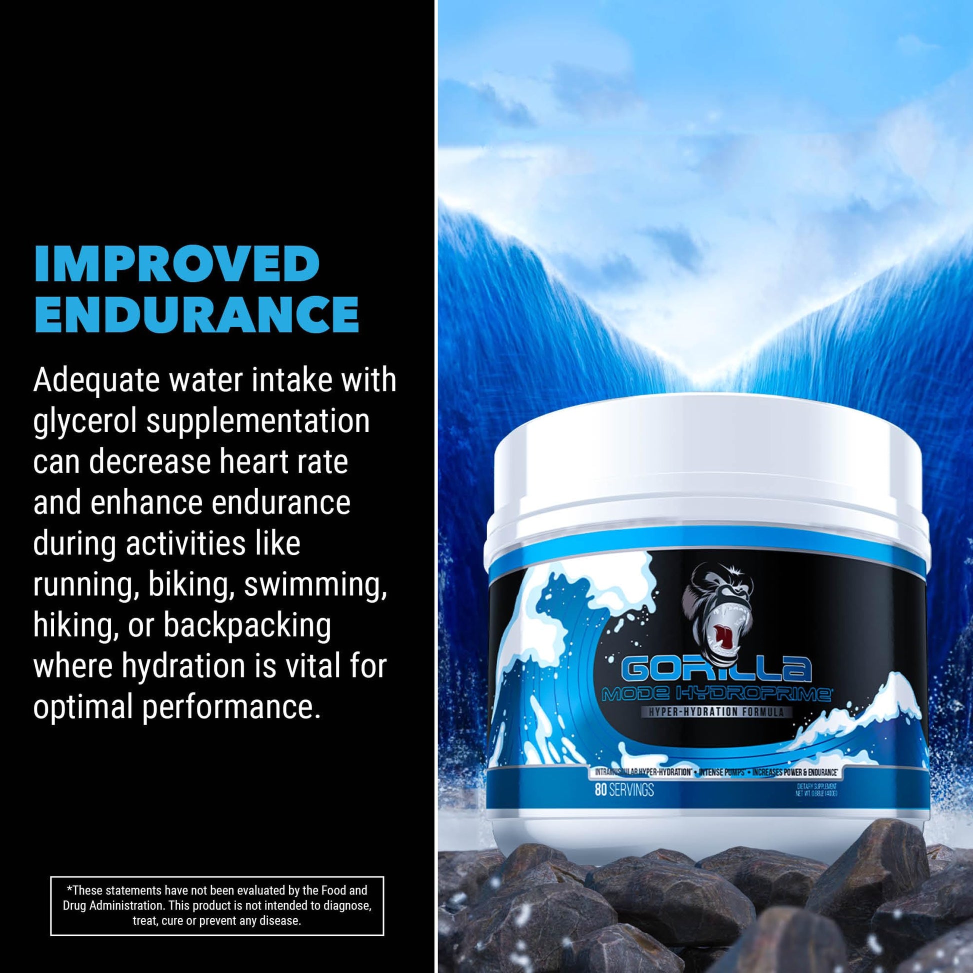 Gorilla Mind Hydroprime Glycerol Pre-Workout - Hydrating Pre-Workout Formula for Intense Gorilla Mind buy supplements canada