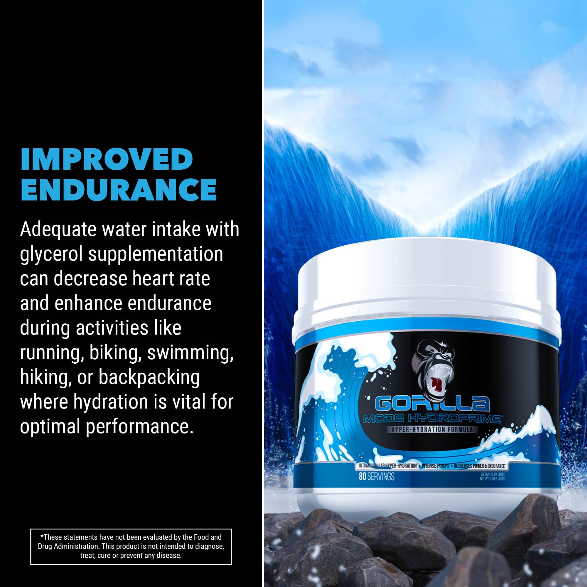 Gorilla Mind Hydroprime Glycerol Pre-Workout - Hydrating Pre-Workout Formula for Intense Gorilla Mind buy supplements canada