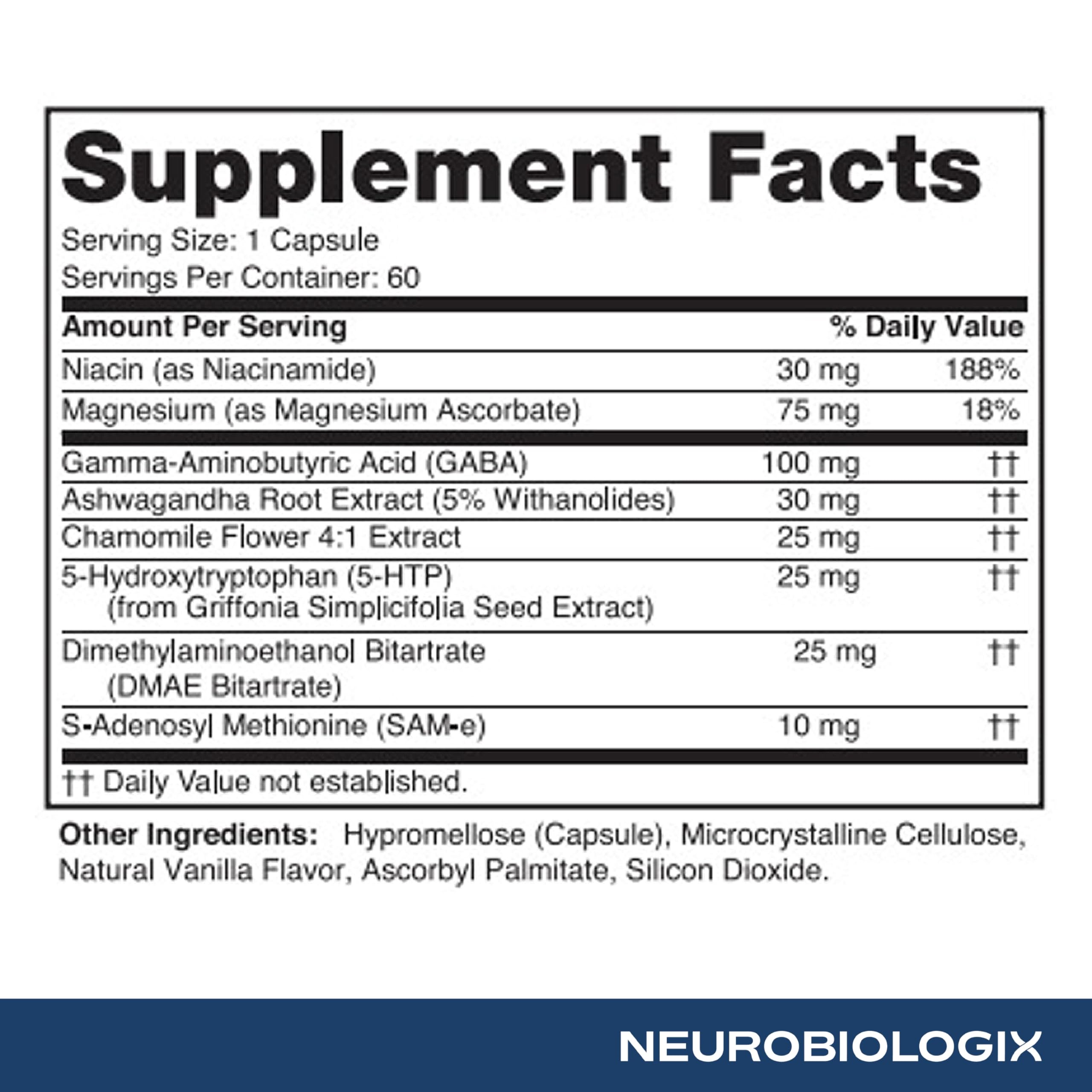 Neurobiologix Mood Plus for Men and Women, Mood & Stress Support Supplement with GABA, 5-HTP, Ashwagandha, Magnesium & Chamomile for Emotional Balance, Relaxation & Serotonin Support, 60 Capsules Neurobiologix buy supplements canada