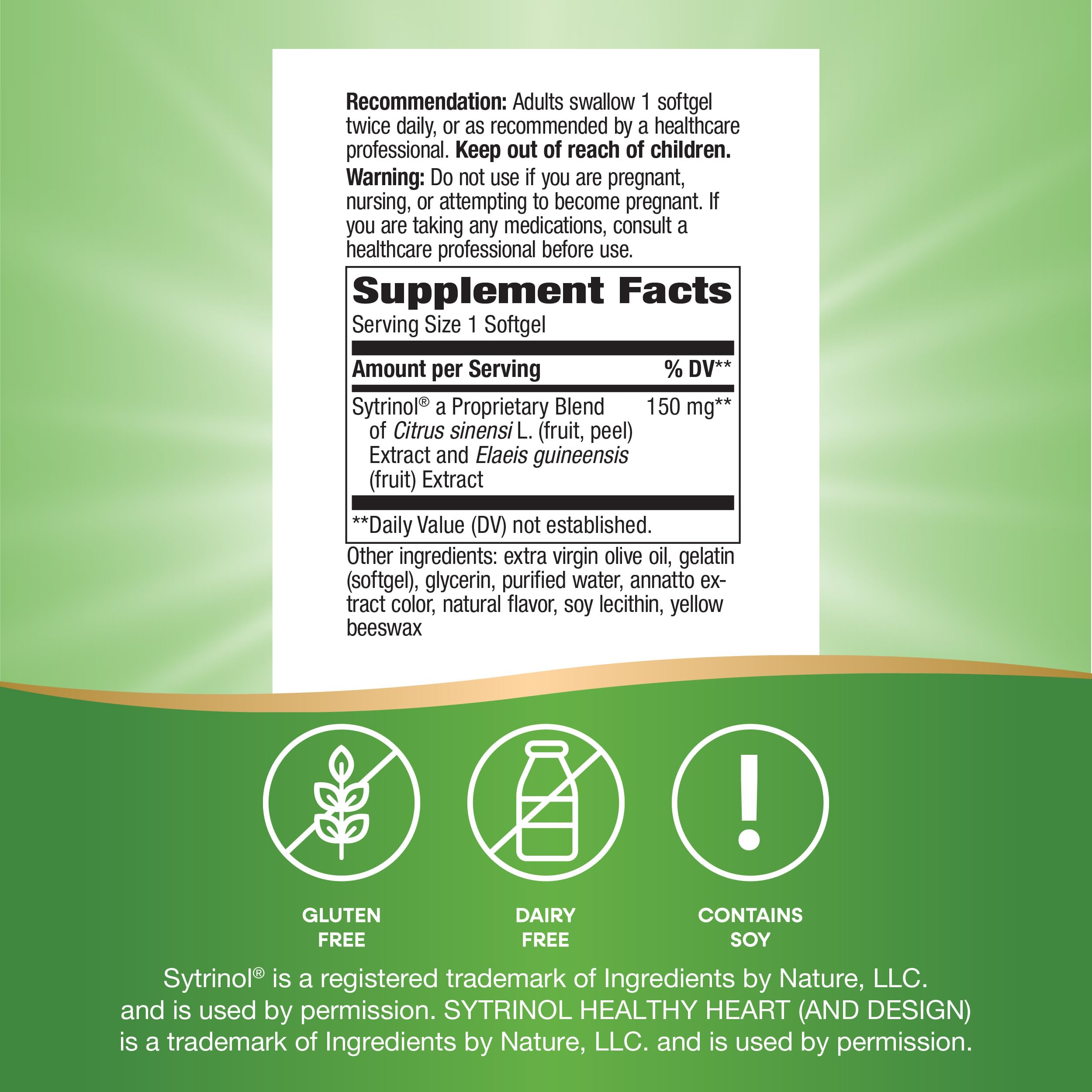 Nature's Way Sytrinol Cholesterol Control; Premium Blend; 60 Softgels Nature's Way buy supplements canada