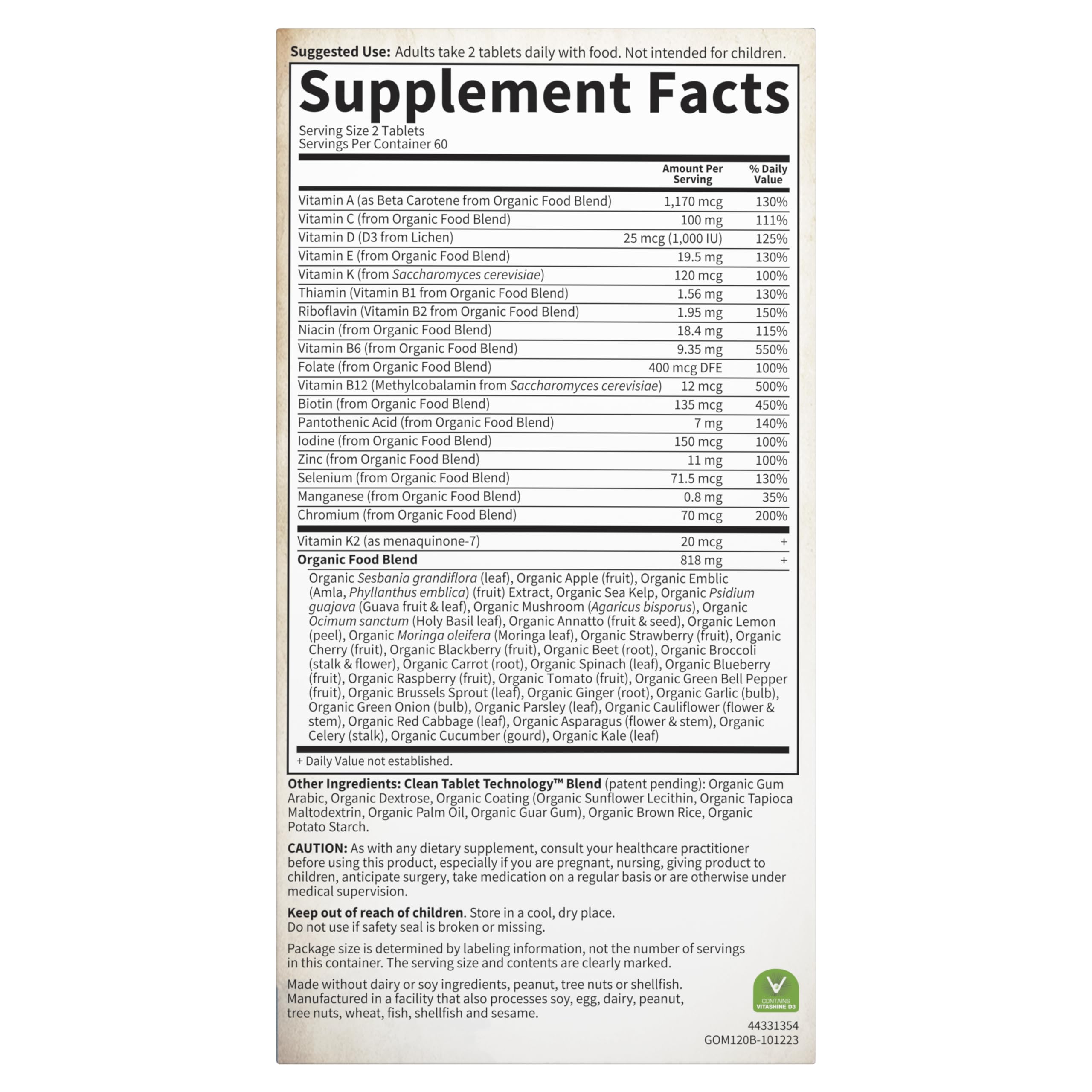 Garden of Life Organics Whole Food Multivitamin for Men, 120 Tablets, Vegan Mens Vitamins and Minerals for Health and Well-Being, Certified Organic Vegan Multi Garden of Life buy supplements canada