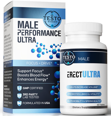 Male Enhancing Supplement - Fast Acting Performance Pills for Men for Blood Flow - Size & Stamina - Testosterone Booster, Maca Root, Epimedium,Tongkat Ali Dietary Supplement 60 Tablets TESTO BIOGEN buy supplements canada