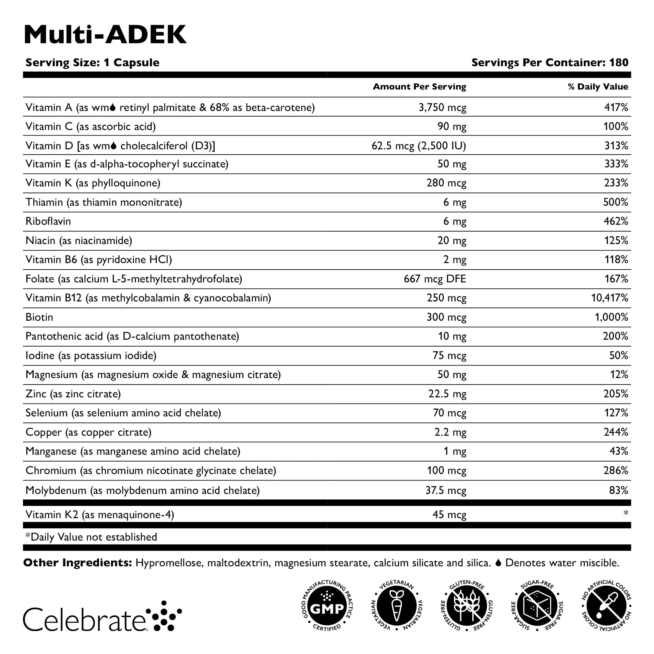 Celebrate Vitamins Multi ADEK, Iron Free – Daily Bariatric Multivitamin, High Level of Vitamins A, D, E, K & B12 Celebrate Bariatric Supplements buy supplements canada