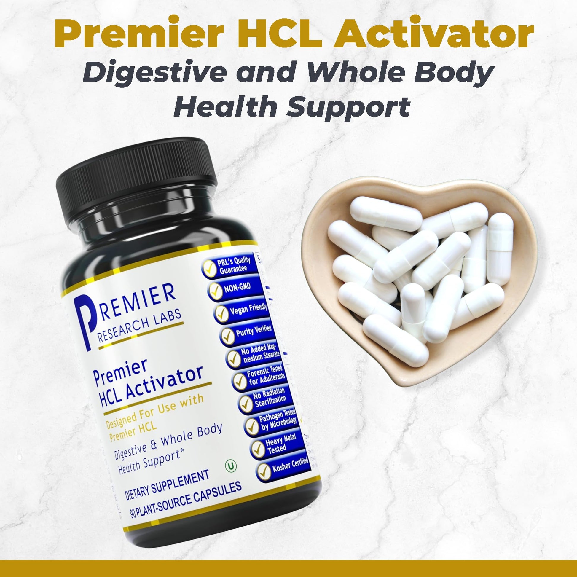 Premier Research Labs Premier HCL Activator - Pepsin Digestive Enzymes Supplement for Optimal Digestive Function for Men & Women, Low Stomach Acid, Nutrient Absorption - 90 Vegetarian Capsules Premier Research Labs buy supplements canada