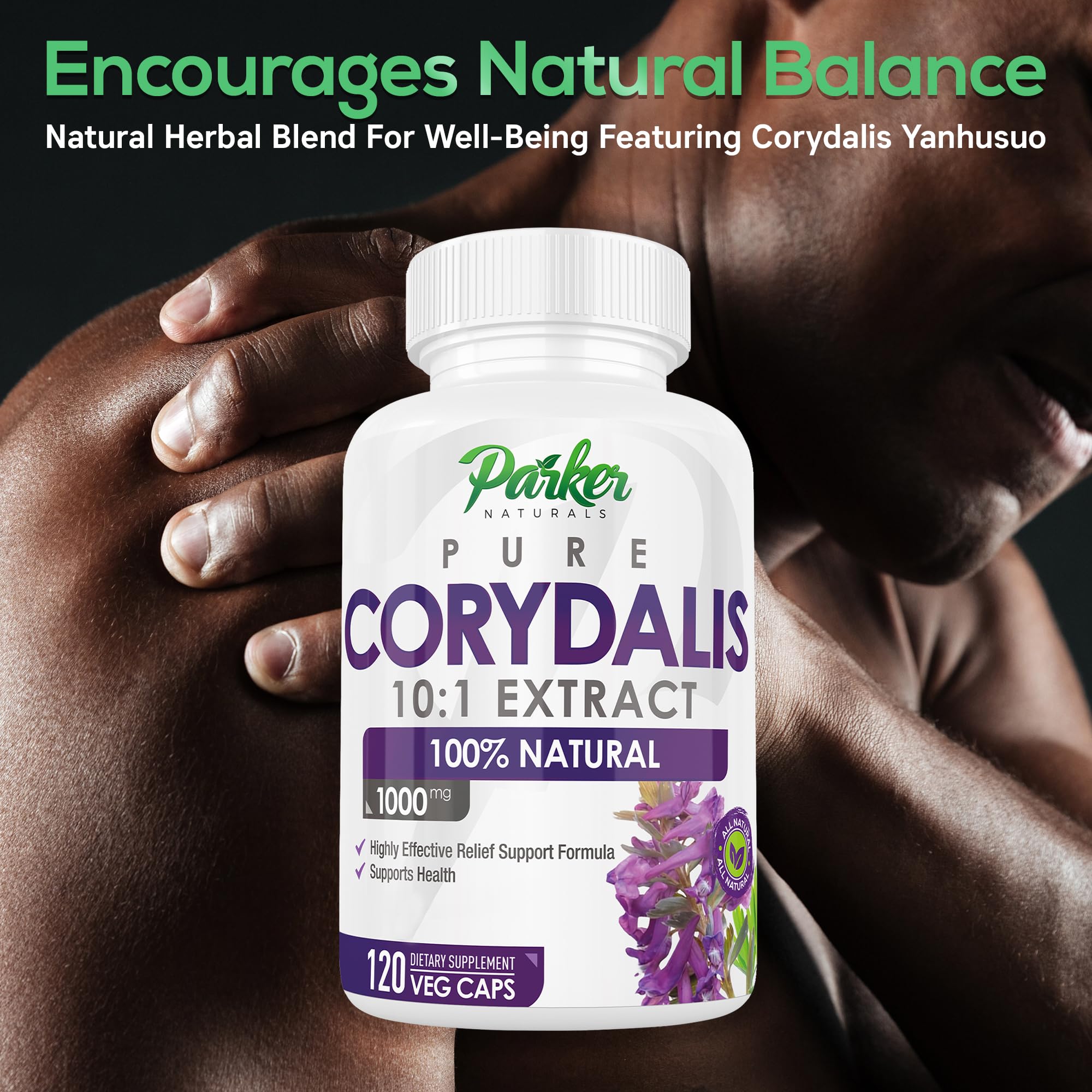 Pure Corydalis Root Extract Capsule - 1000mg Strength, 10:1 Corydalis Yanhusuo Extract, Natural Relief, Long Lasting, 100% Vegetarian, 60 Servings, 120 Count Parker Naturals buy supplements canada