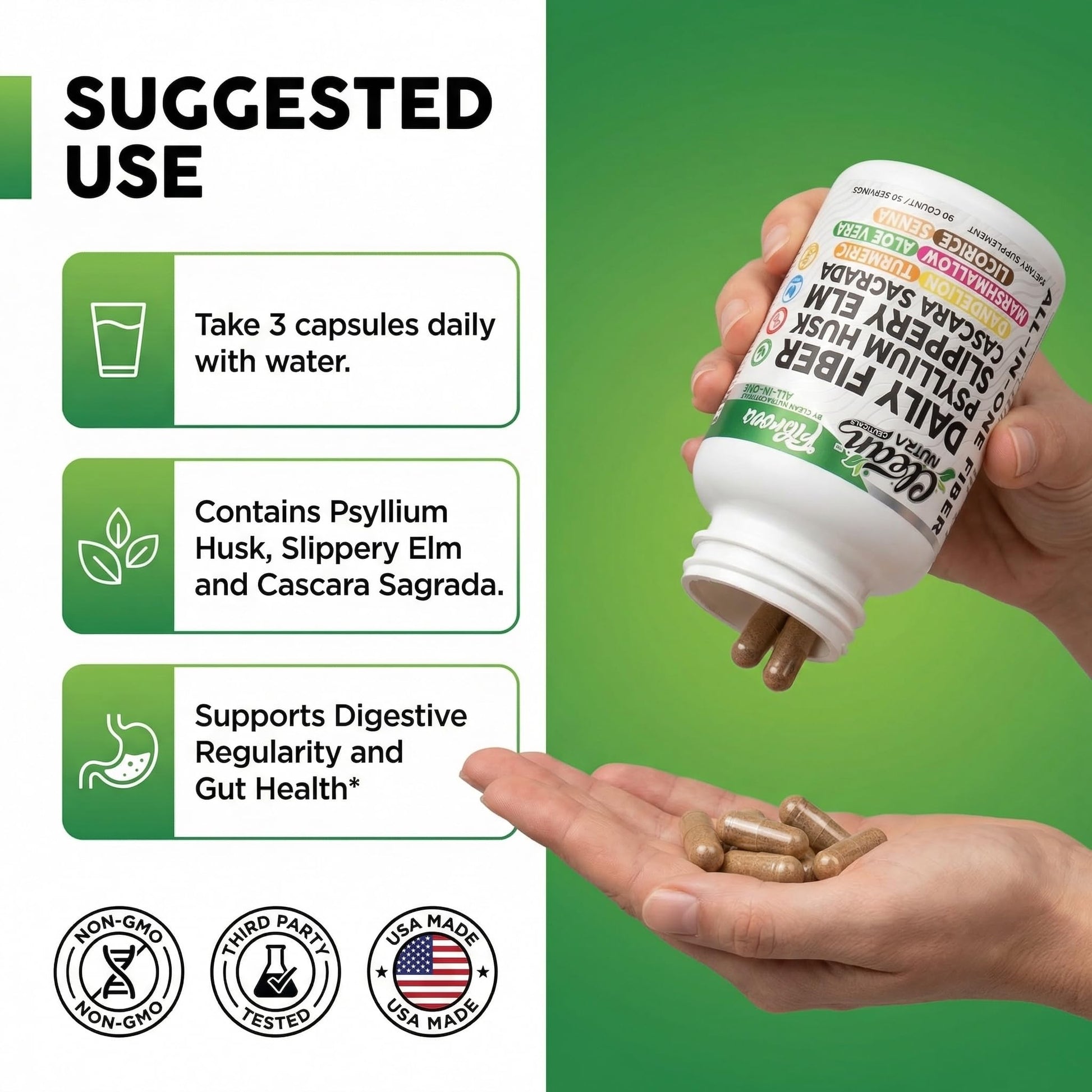 Fiber Supplement Capsules Slippery Elm Psyllium Husk Cascara Sagrada Dandelion Root Turmeric Supplement Aloe Vera Licorice Senna Marshmallow Root Digestive Health Cleanse 90 Pills by Clean Nutra Clean Nutraceuticals buy supplements canada