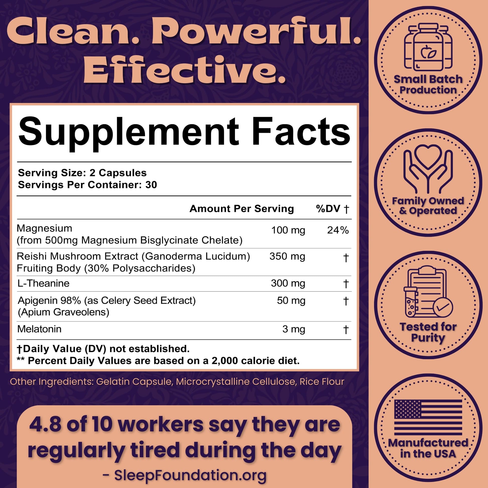 Local Nutrition Natural Sleep Aid with Magnesium Glycinate, Reishi Mushroom Extract, L-Theanine, Apigenin, and Melatonin - Sleep Supplement for Adults Seeking Deep Rest - 60 Capsules, Made in The USA Local Nutrition buy supplements canada