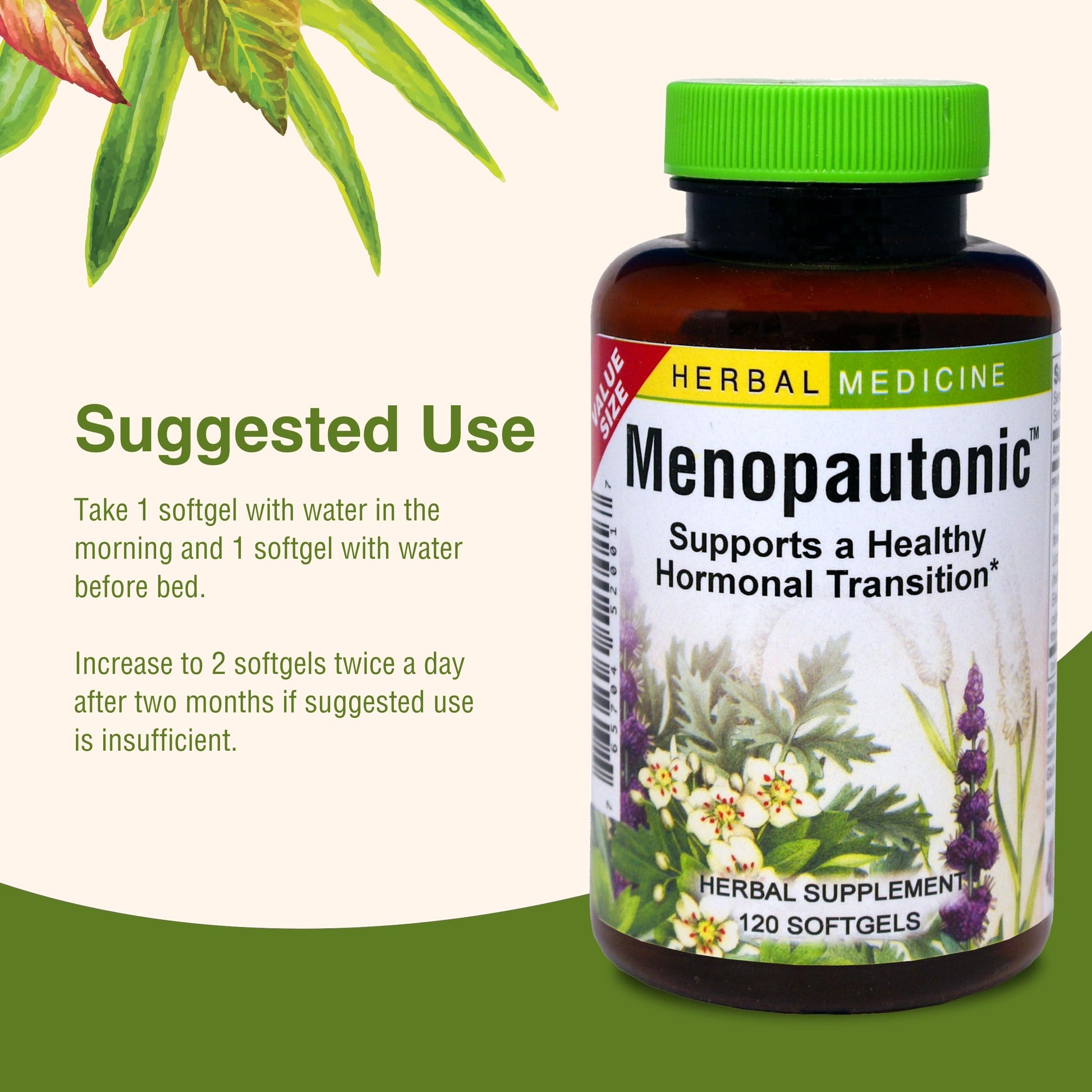 Herbs Etc. Menopautonic Softgels - Essential Supplement for Women - Hormonal Transition Support Supplement - Offers Menopausal Support with Dong Quai & Motherwort - 120 Softgels (120 Servings) Herbs Etc. buy supplements canada