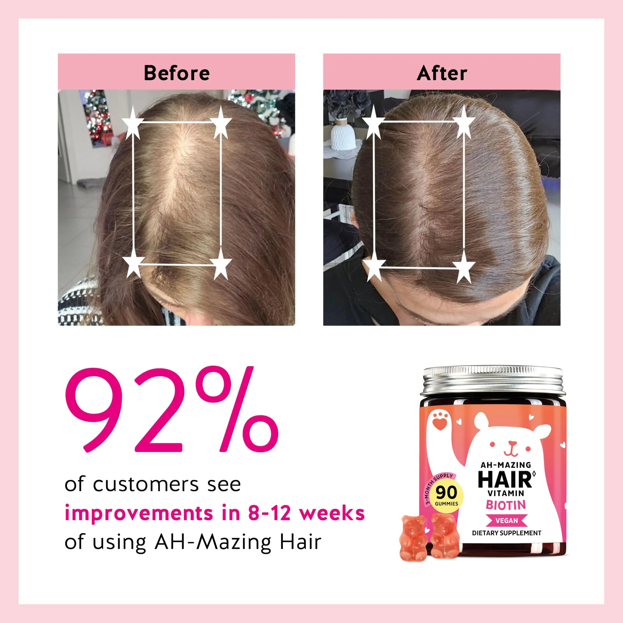 Biotin Gummies for Hair, Skin & Nails. 5,000 mcg High Potency Vegan Vitamins for Faster Hair Growth, Stronger Nails & Healthy Skin. with Vitamins C & E, 90 Gummies Bears with Benefits buy supplements canada