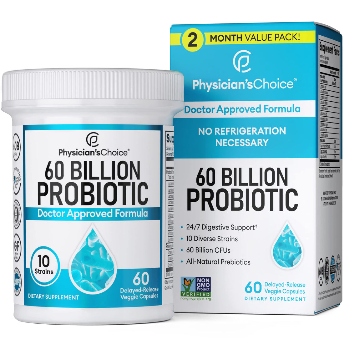 Physician's CHOICE Probiotics 60 Billion CFU - 10 Strains + Organic, 60ct Physician's CHOICE buy supplements canada