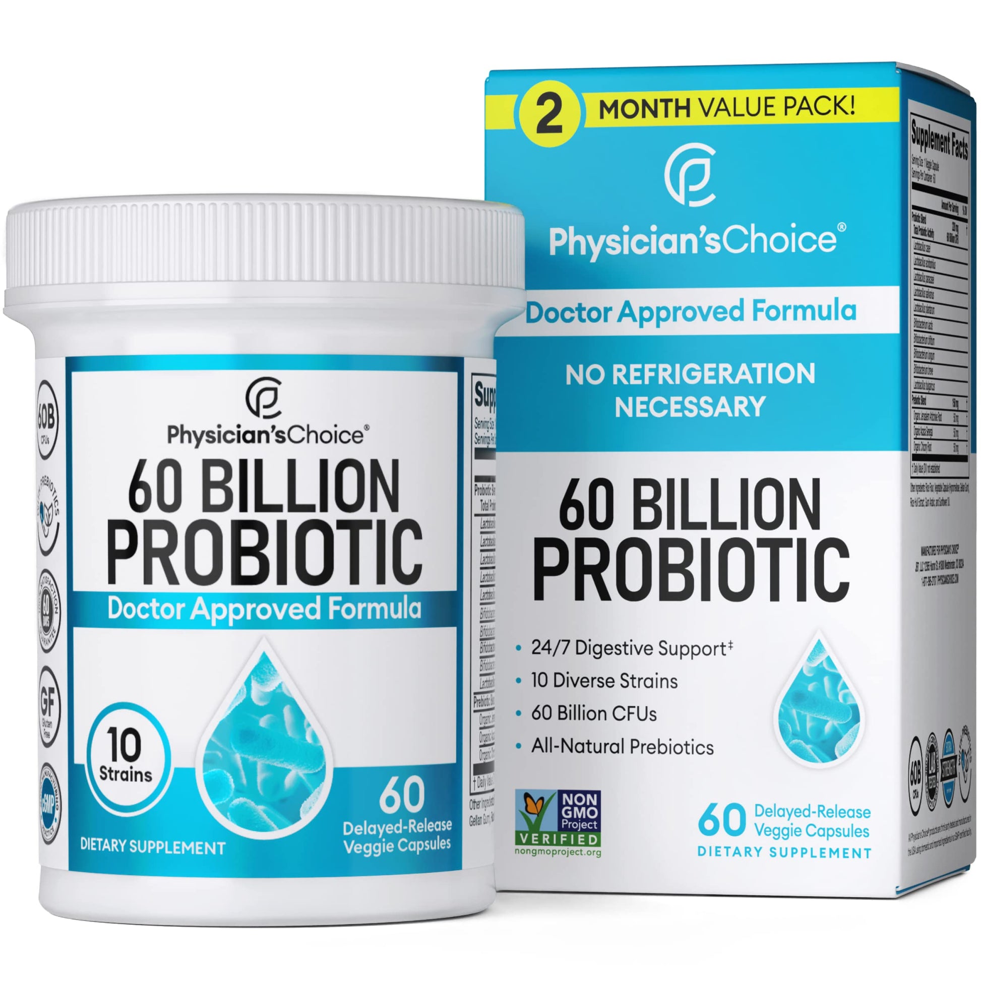 Physician's CHOICE Probiotics 60 Billion CFU - 10 Strains + Organic, 60ct Physician's CHOICE buy supplements canada