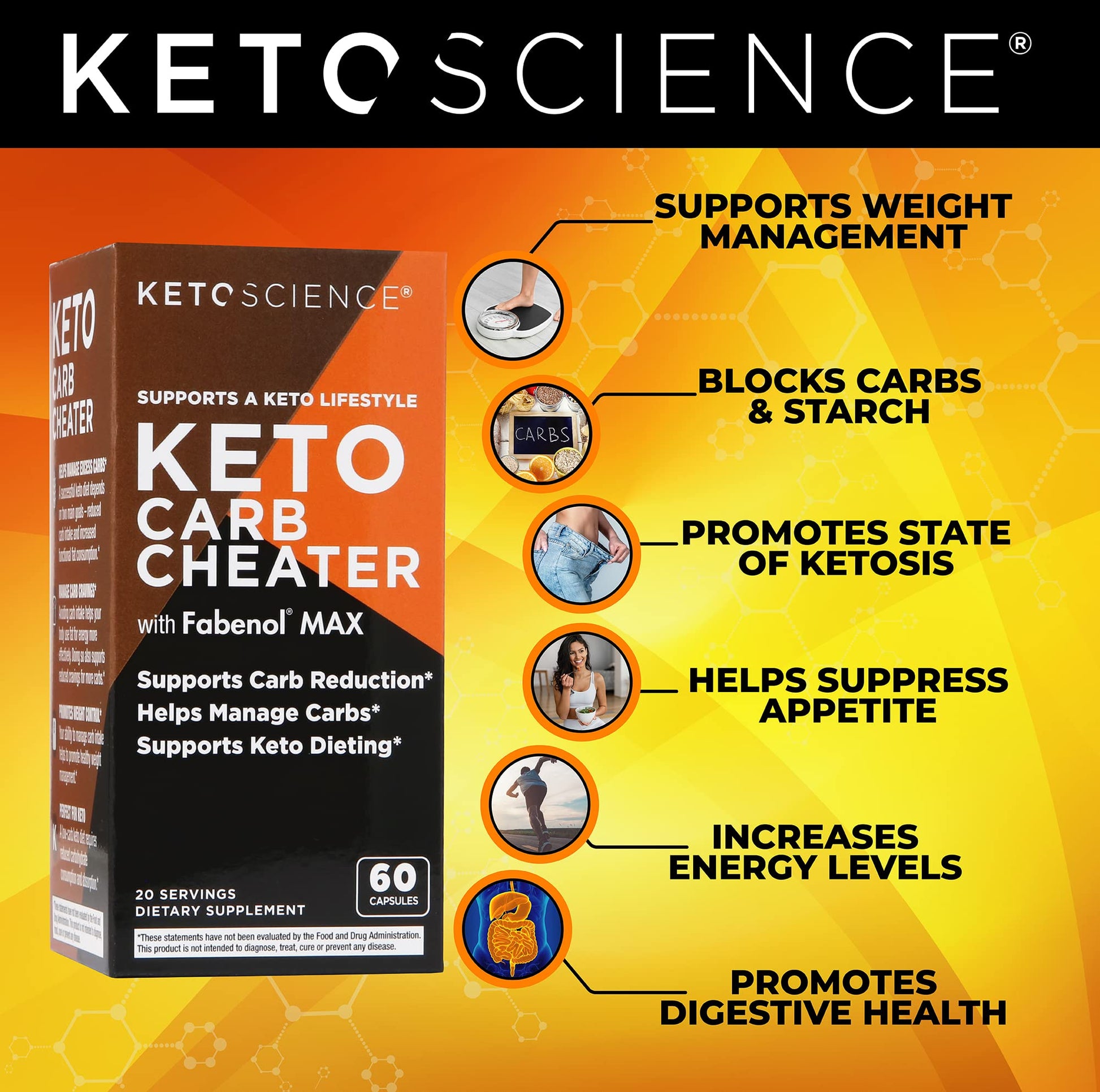 Keto Science Keto Carb Cheater, Supports Carb Reduction, Helps Manage Carbs, Supports Keto Science buy supplements canada