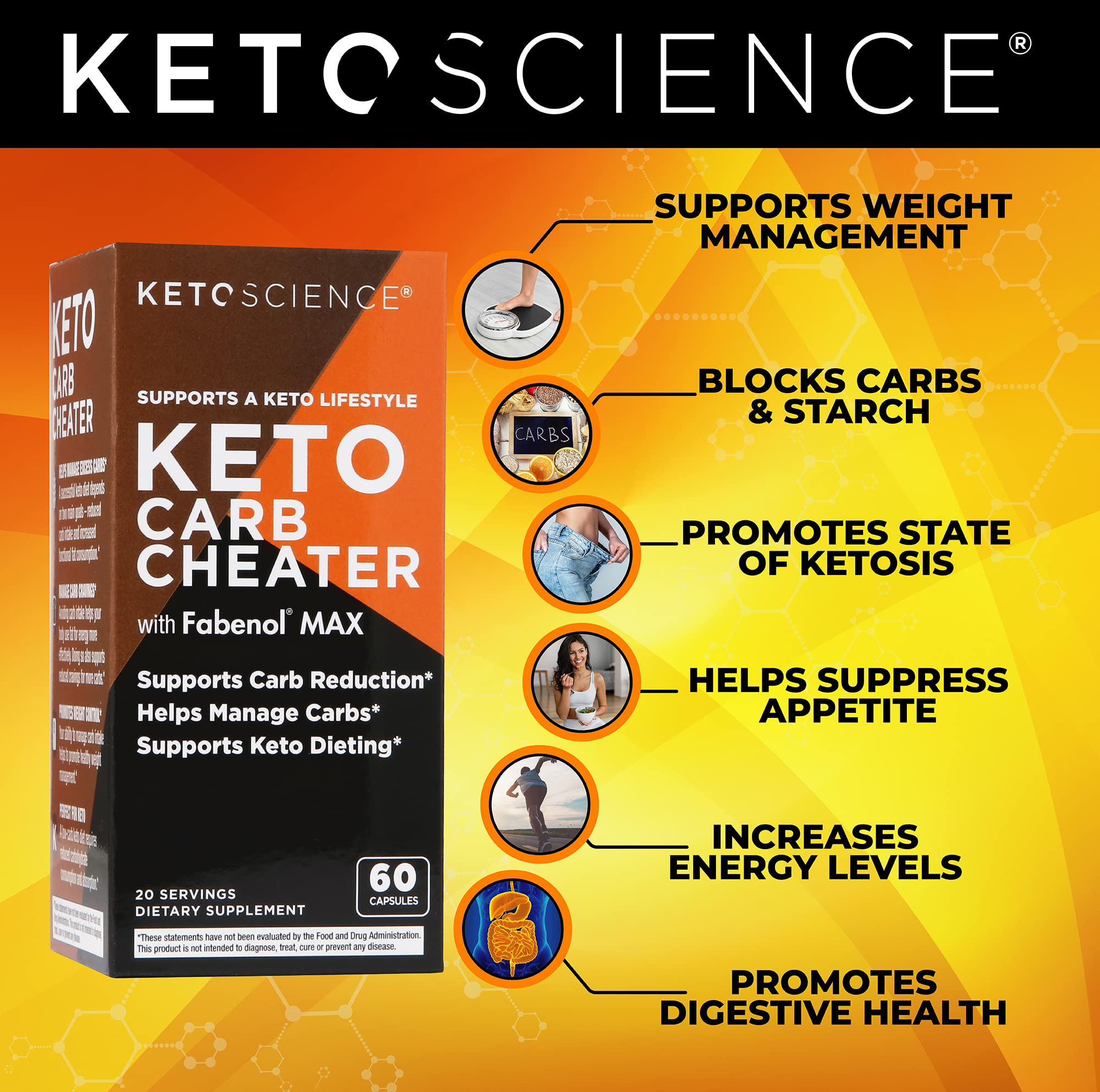 Keto Science Keto Carb Cheater, Supports Carb Reduction, Helps Manage Carbs, Supports Keto Science buy supplements canada