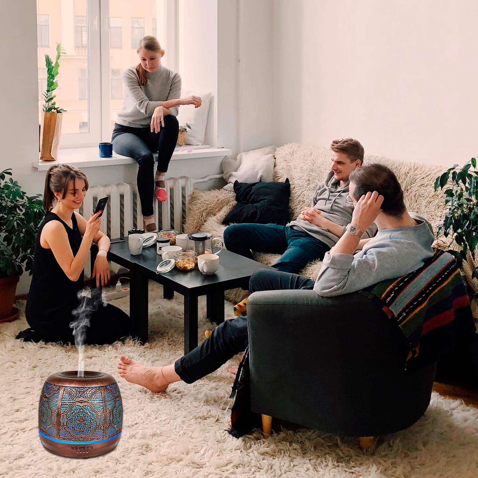 Essential Oil Diffuser, Upgraded Metal Diffusers for Essential Oils, Aromatherapy Diffuser Cool Mist BAIESHIJI buy supplements canada