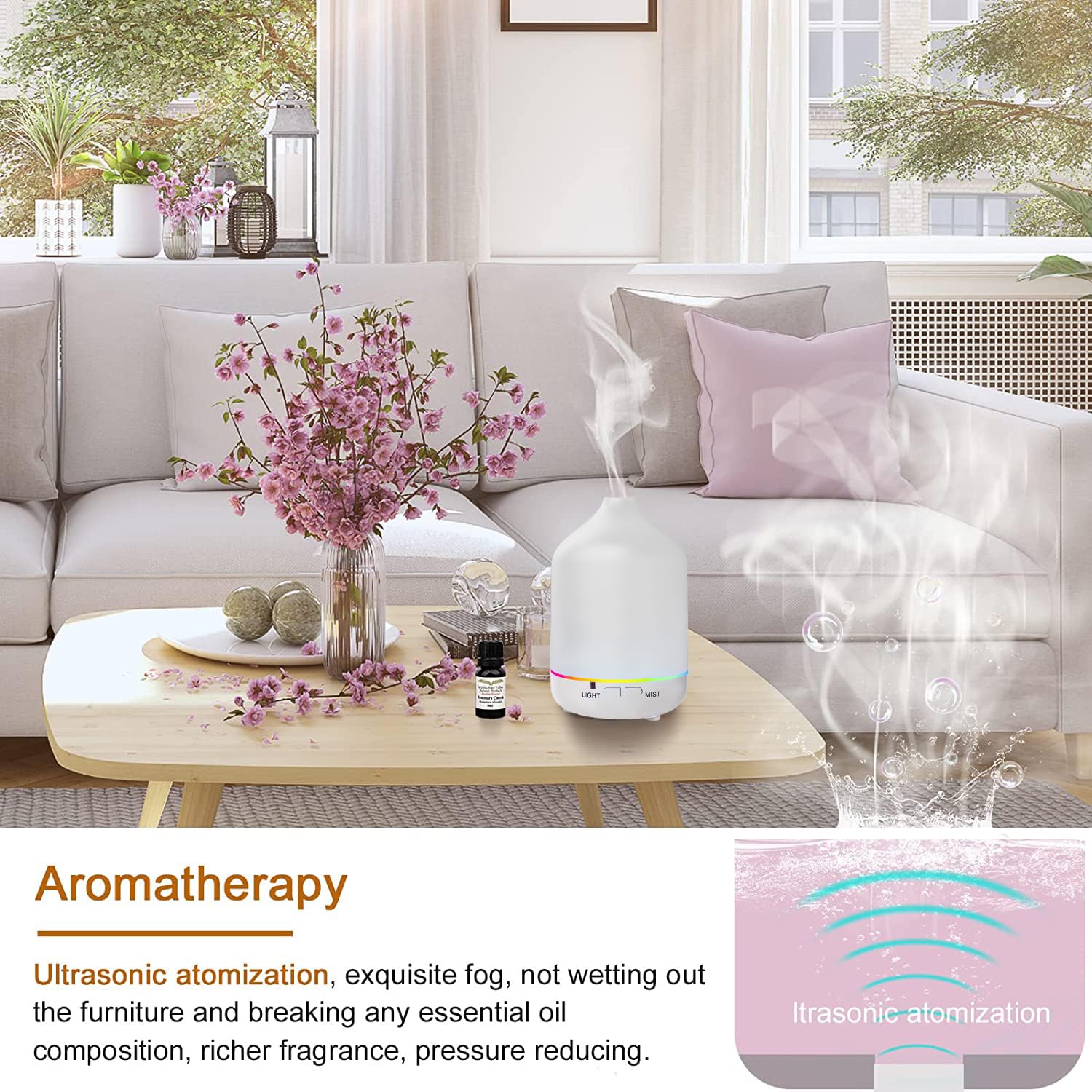 Diffusers 200ml Resin Colorful Essential Oil Diffuser with Adjustable Mist Mode,Auto Off Aroma Diffuser Otheya buy supplements canada