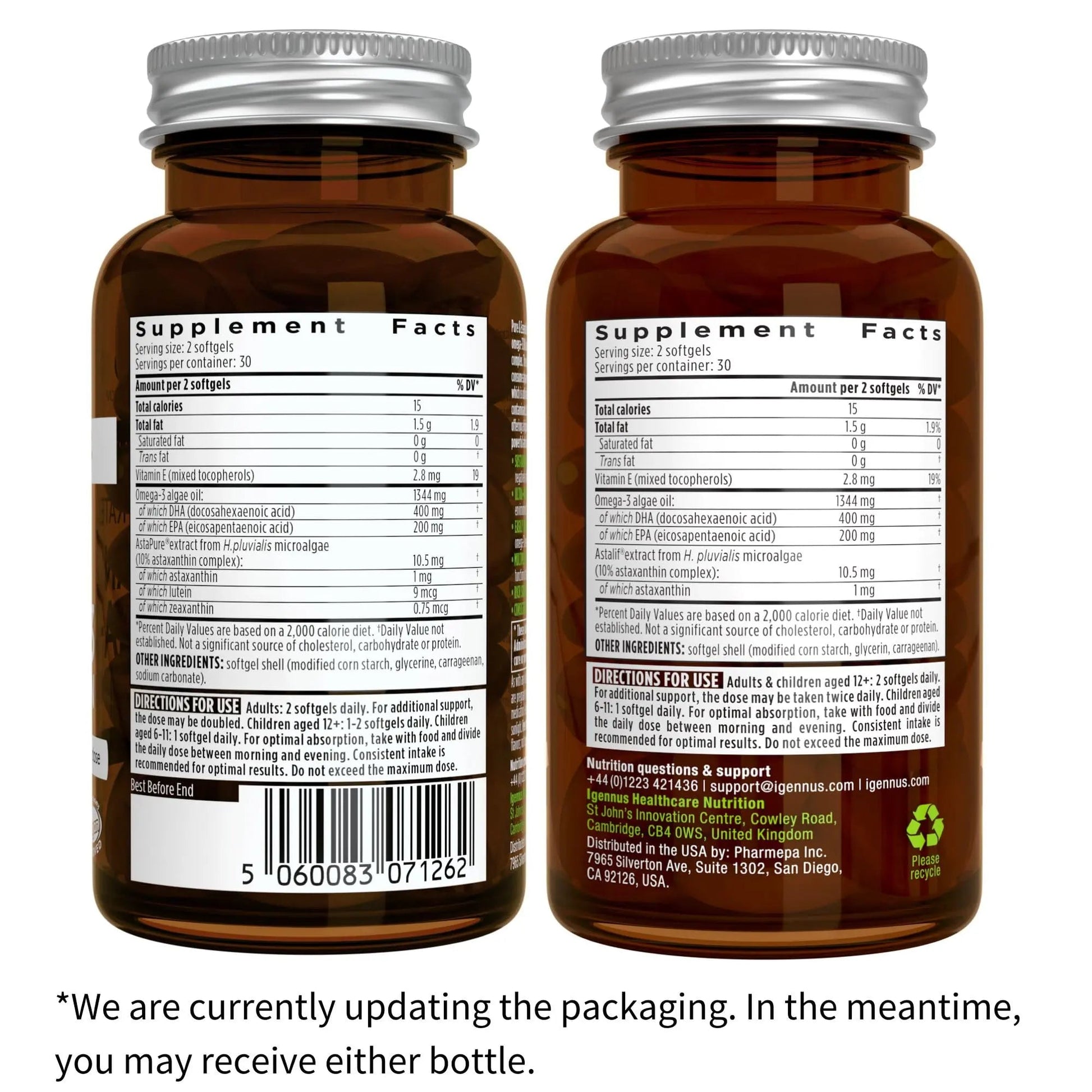 Vegan Omega-3 Algae Oil + Advanced Kids Multivitamin Gummy Bundle, High Concentration DHA & EPA + Vitamin A, B, C, D3 & E Igennus Healthcare Nutrition buy supplements canada