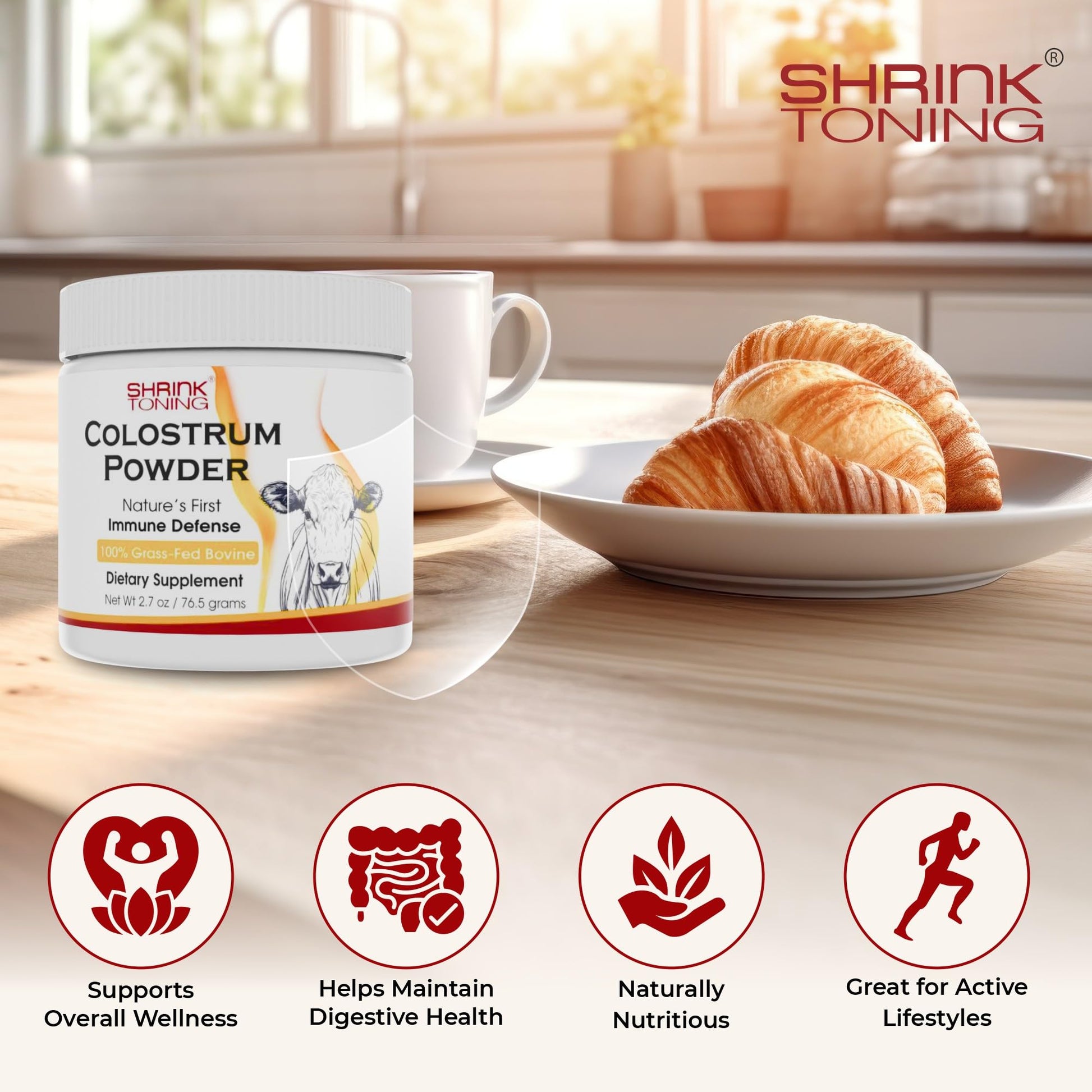 Shrink Colostrum Powder 2.7 oz – Natural Bovine Colostrum Supplement for Overall Health shrink buy supplements canada