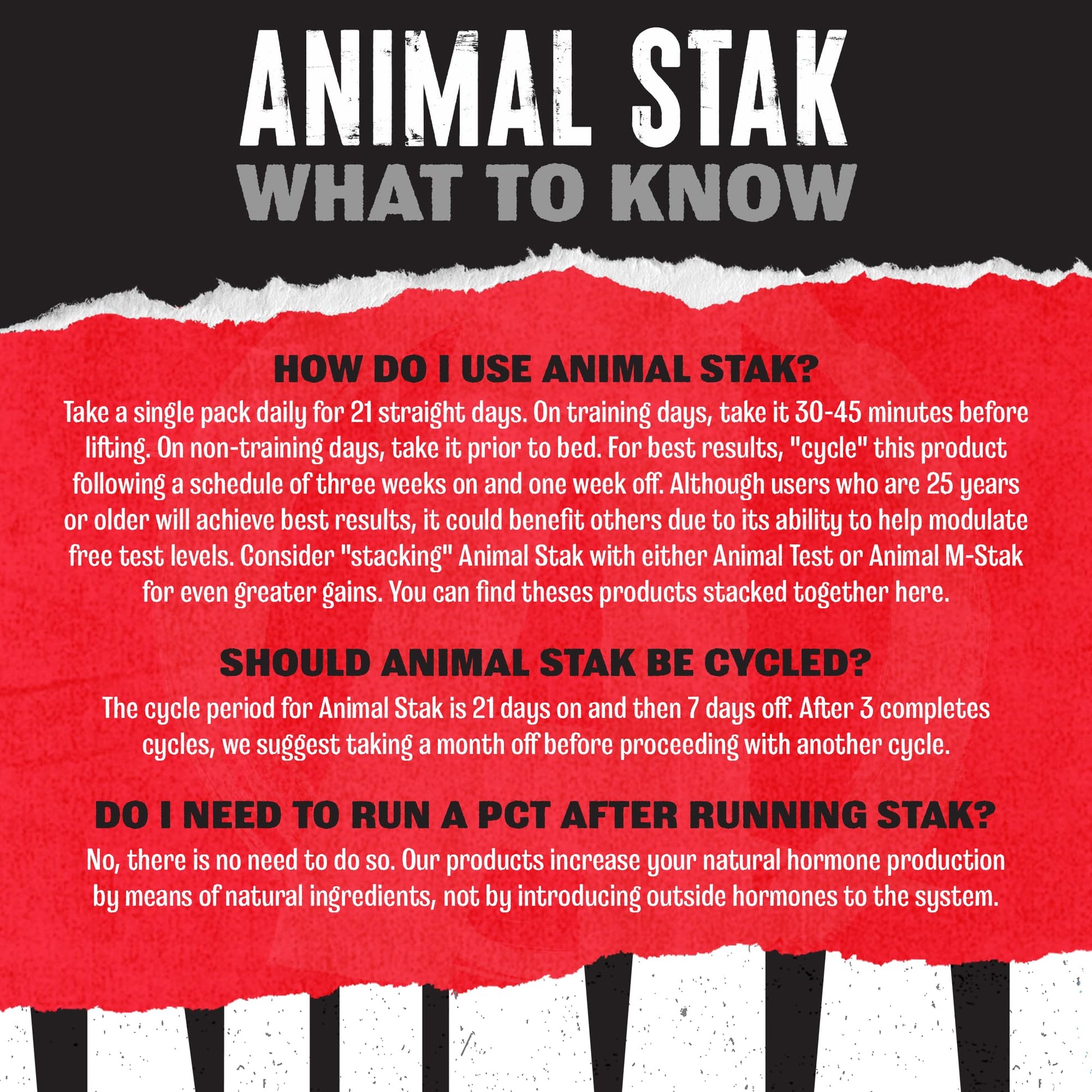 Animal Stak – Complete Natural Hormone Booster Supplement with Tribulus – Natural Testosterone Booster for Athletes – Contains Estrogen Blockers – 1 Month Cycle Animal buy supplements canada