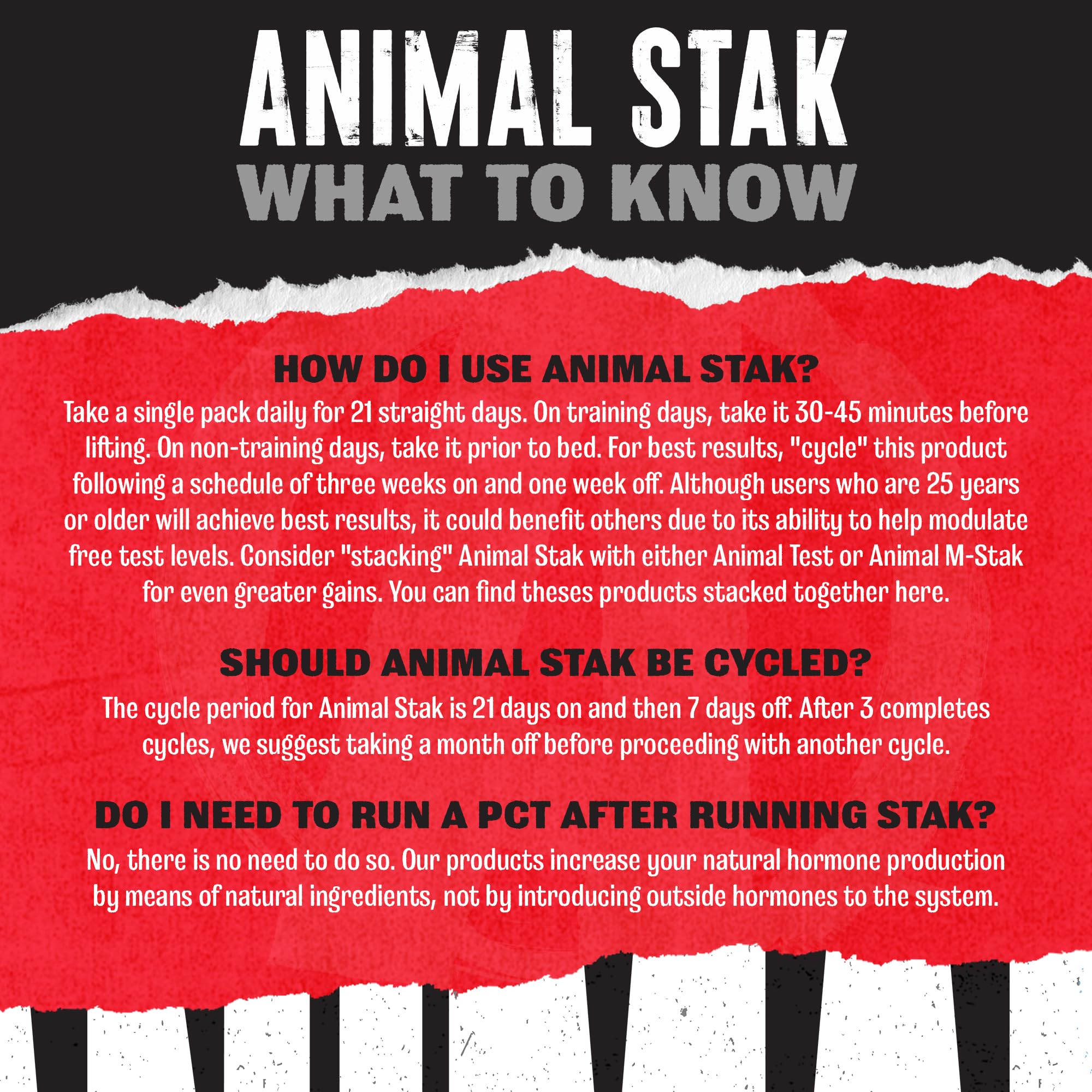 Animal Stak – Complete Natural Hormone Booster Supplement with Tribulus – Natural Testosterone Booster for Athletes – Contains Estrogen Blockers – 1 Month Cycle Animal buy supplements canada