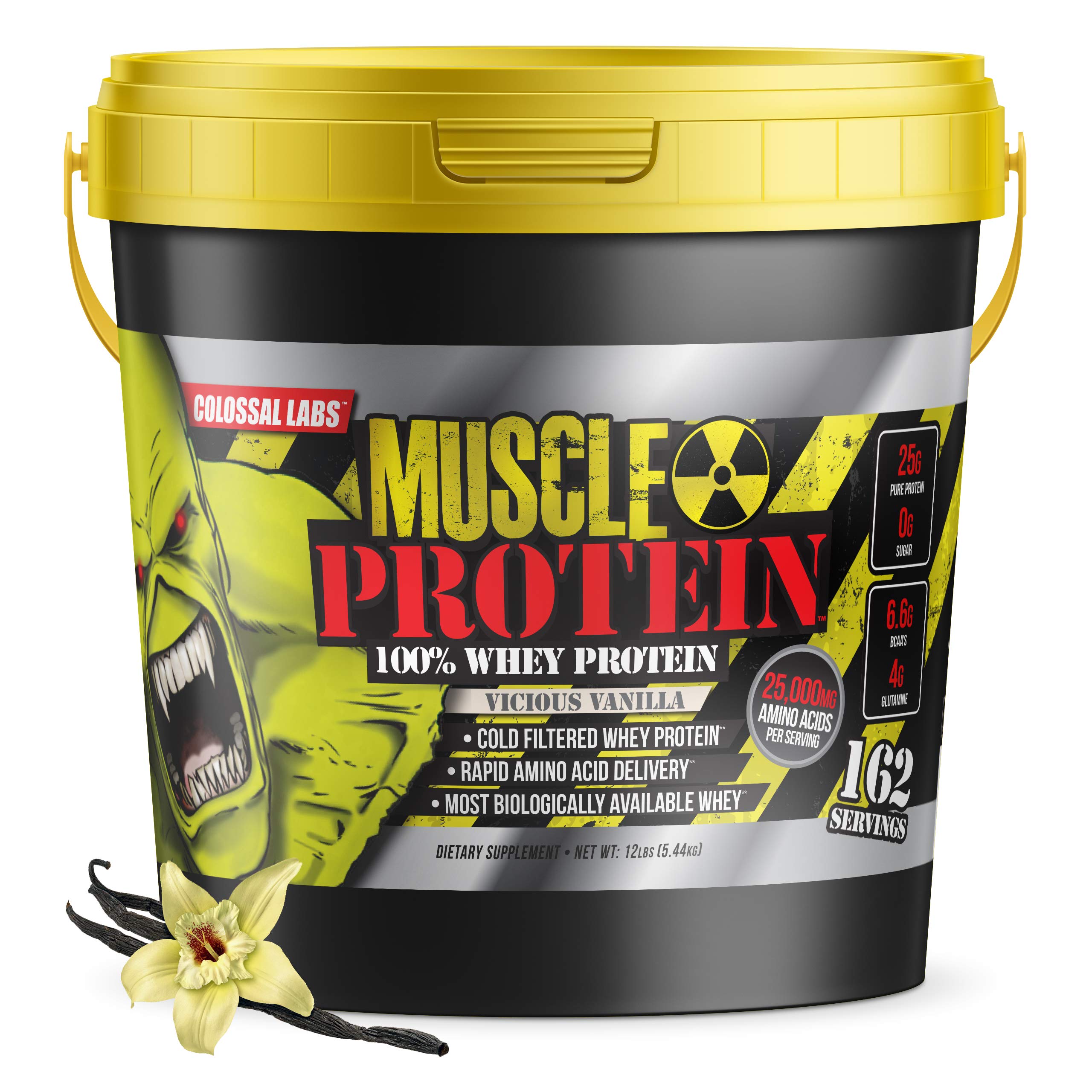 Colossal Labs Whey Protein Blend [12 Pounds/Pack of 1]–Vicious Vanilla, Cold Filtered COLOSSAL LABS buy supplements canada