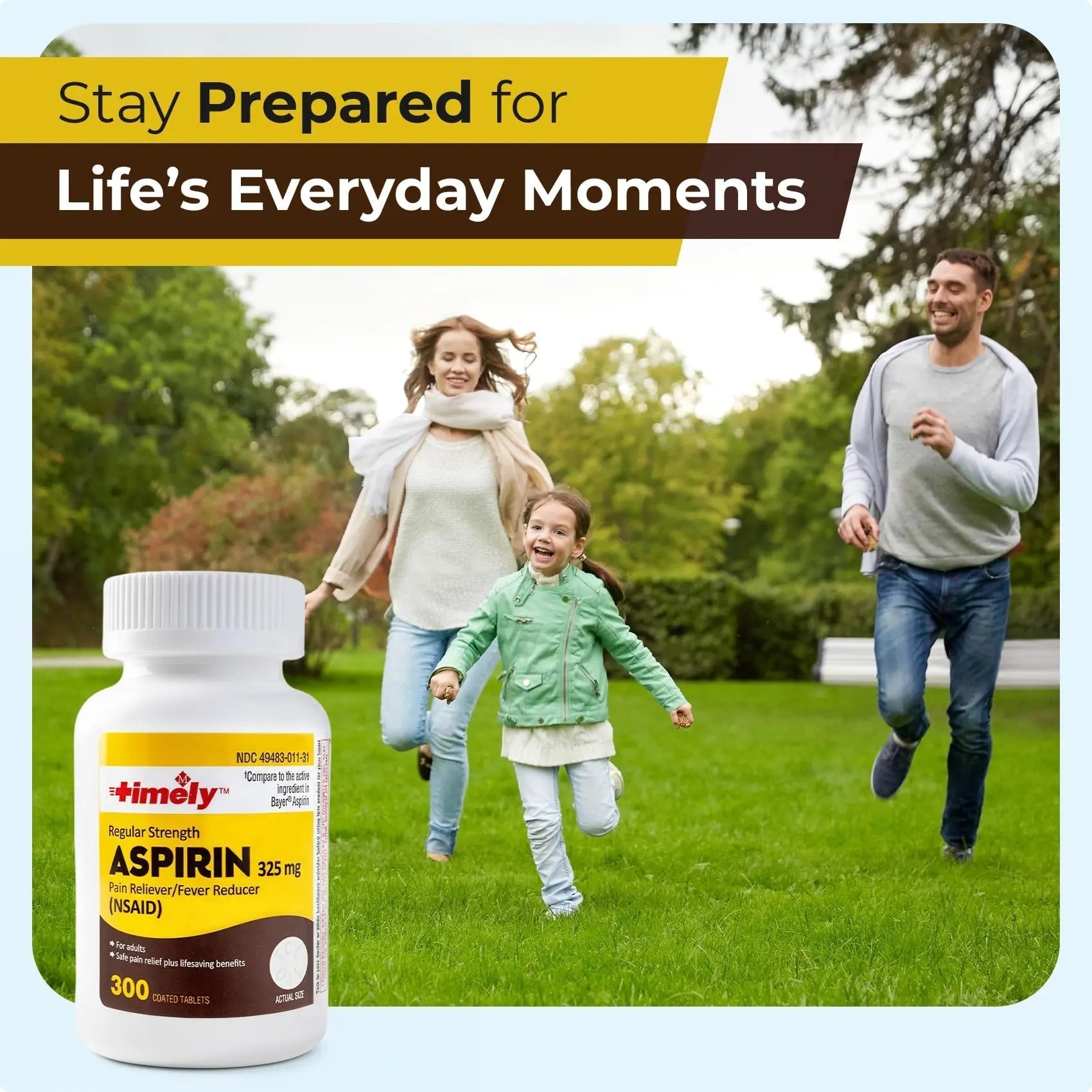 TIME-Cap-Labs 300 Count Regular Strength Aspirin 325mg for Adults - Compared to Bayer - Coated Regular Strength Aspirin Tablets - Pain Reliever for Minor Aches and Pains TIME-CAP LABS, INC. buy supplements canada