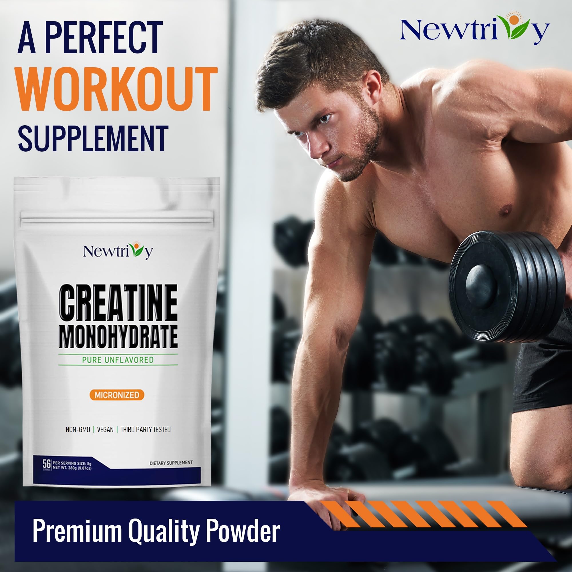 Creatine Monohydrate,Micronized, Pure,Unflavored,280g (9.8oz) Newtrivy buy supplements canada