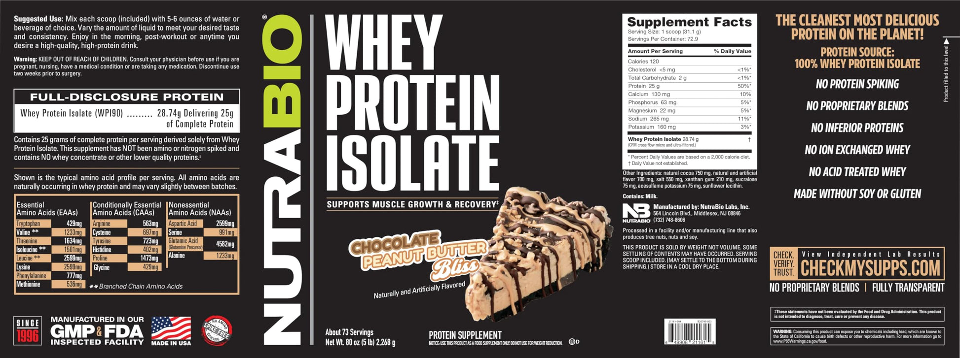 NutraBio Whey Protein Isolate Supplement – 25g of Protein Per Scoop with Complete NutraBio buy supplements canada