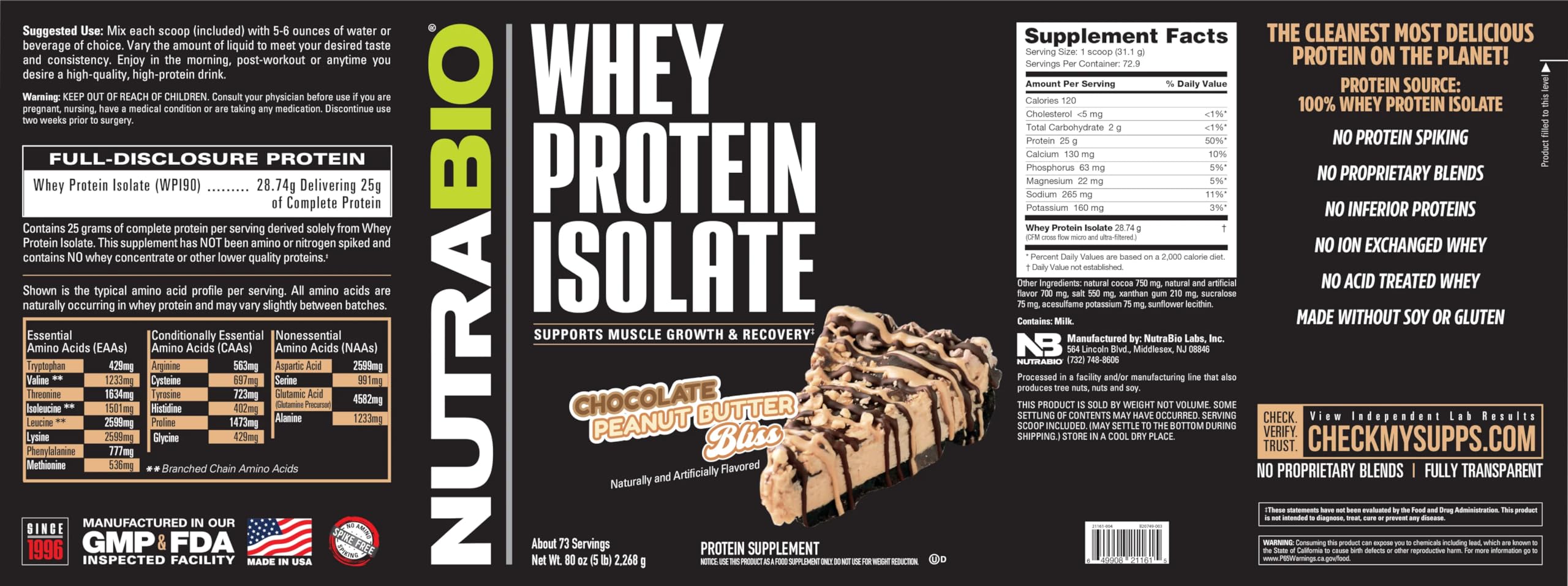 NutraBio Whey Protein Isolate Supplement – 25g of Protein Per Scoop with Complete NutraBio buy supplements canada