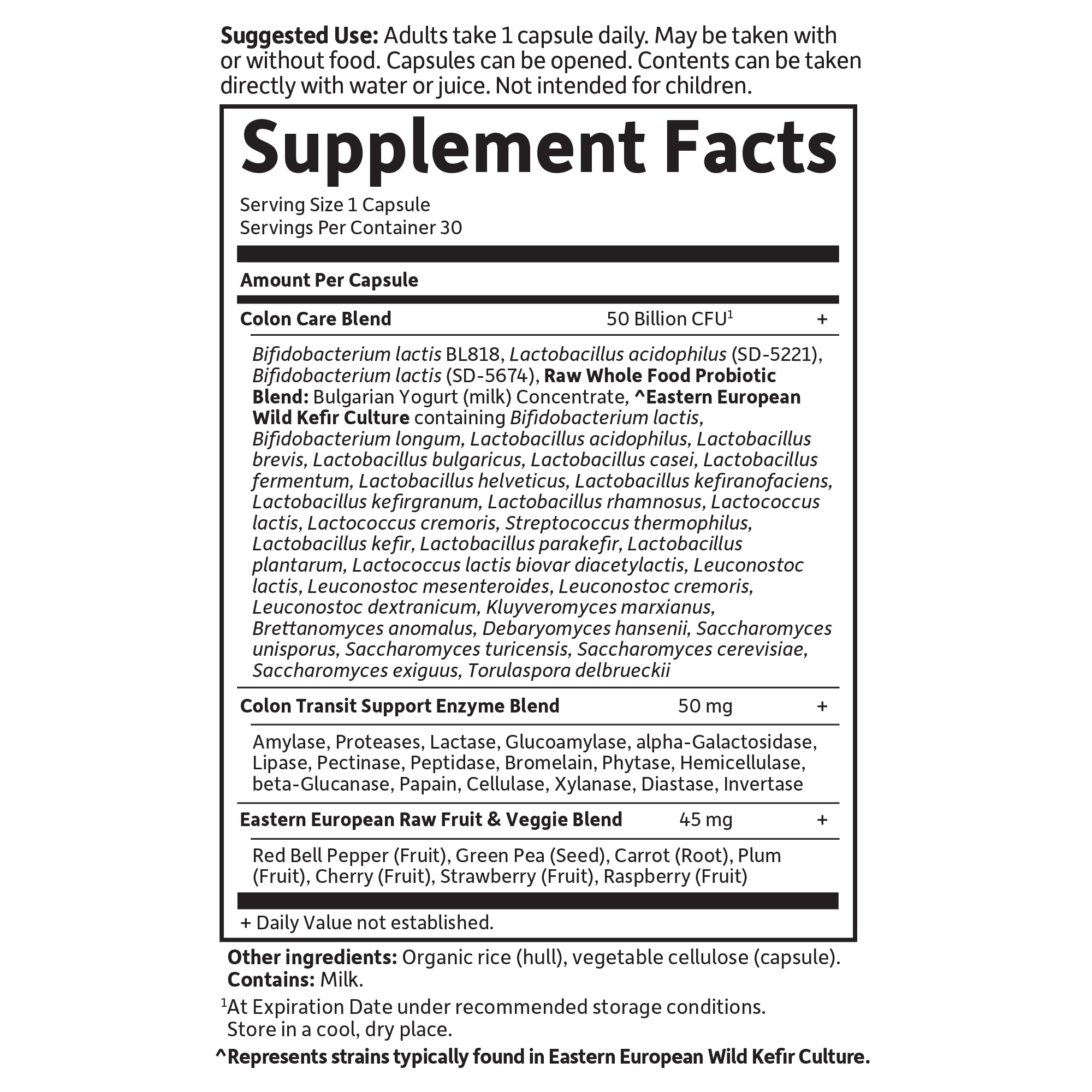Garden of Life Probiotics for Women and Men - Raw Probiotics Colon Care 50 Billion CFU and Enzymes, Shelf Stable Once Daily Acidophilus Probiotic for Regularity and Immune Health Support, 30 Capsules Garden of Life buy supplements canada