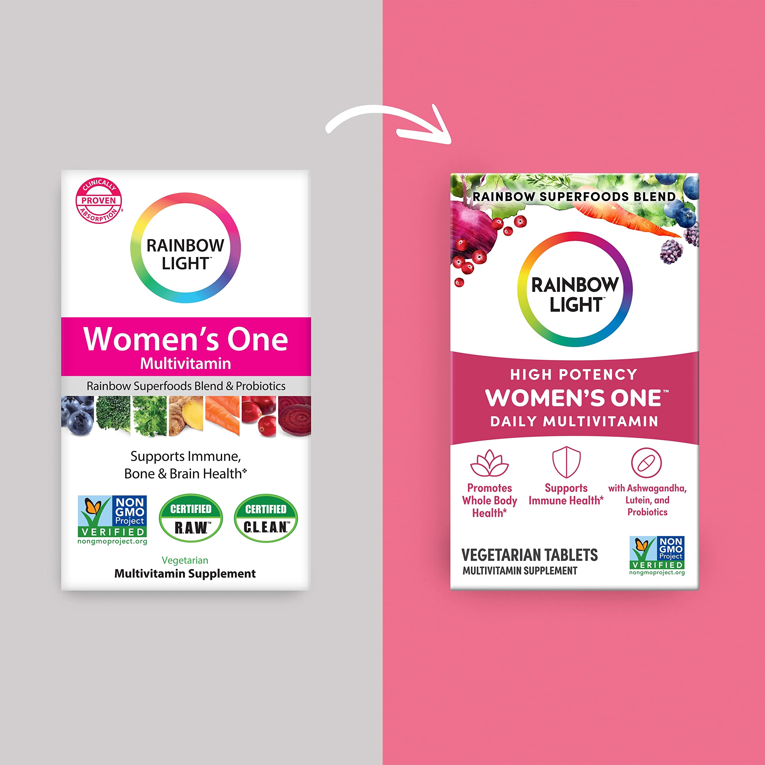 Rainbow Light Womens One High-Potency Daily Multivitamin, Womens Multivitamin Provide Rainbow Light buy supplements canada