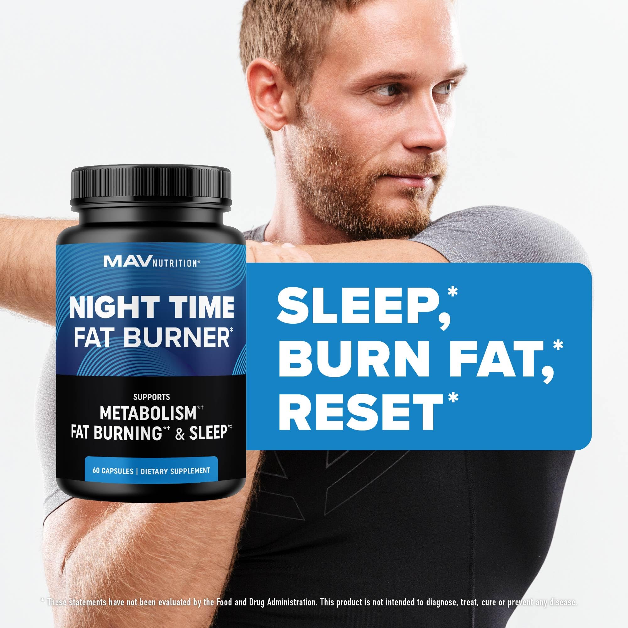 Night Time Fat Burner for Weight Loss Support & Sleep Aid | Appetite Suppressant, Carb Blocker, Nighttime Metabolism Booster for Stomach Fat Burner MAV NUTRITION buy supplements canada