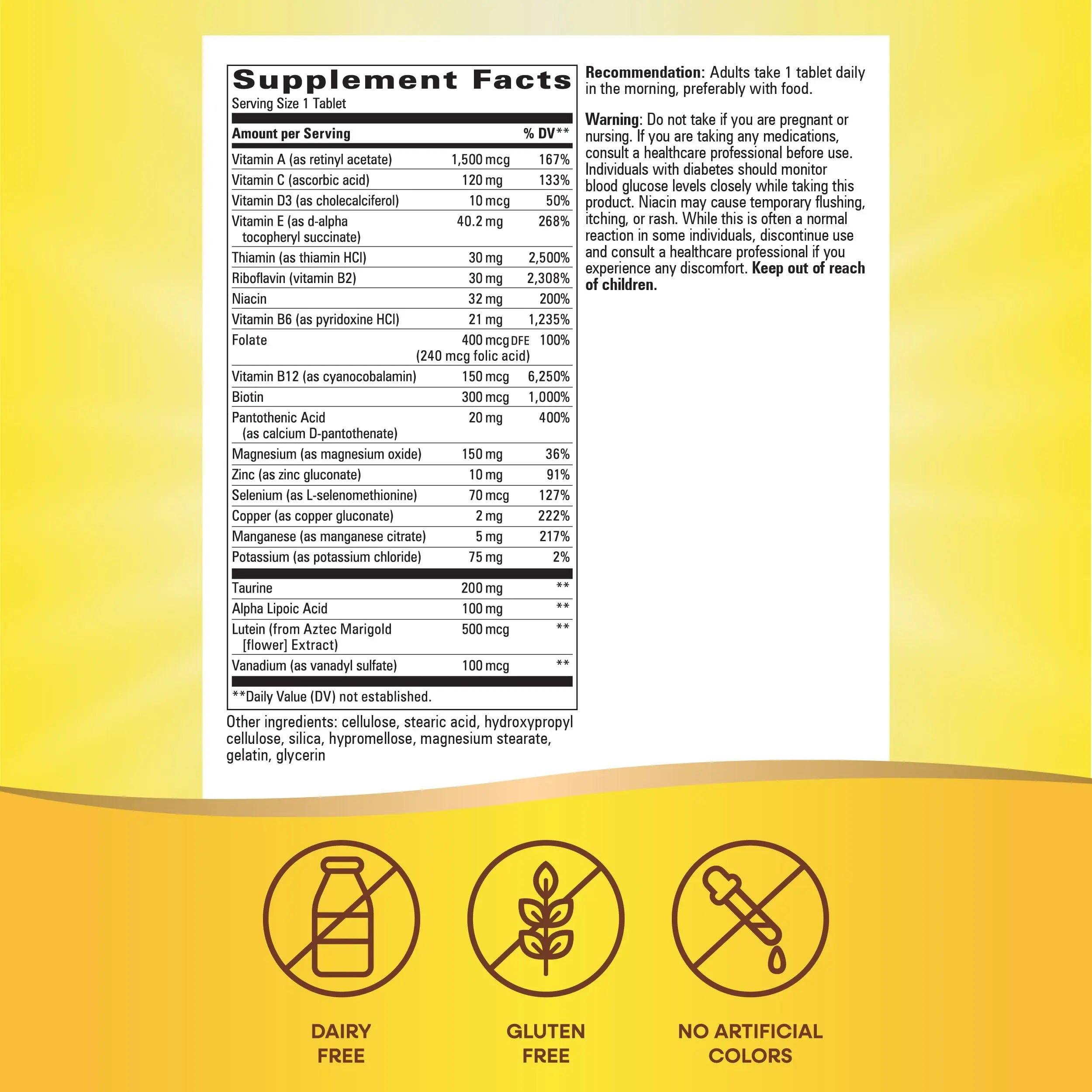 Nature's Way alpha betic, Diabetic Multivitamin for Daily Nutritional Support, with B-Vitamins for Energy Metabolism Support Nature's Way buy supplements canada
