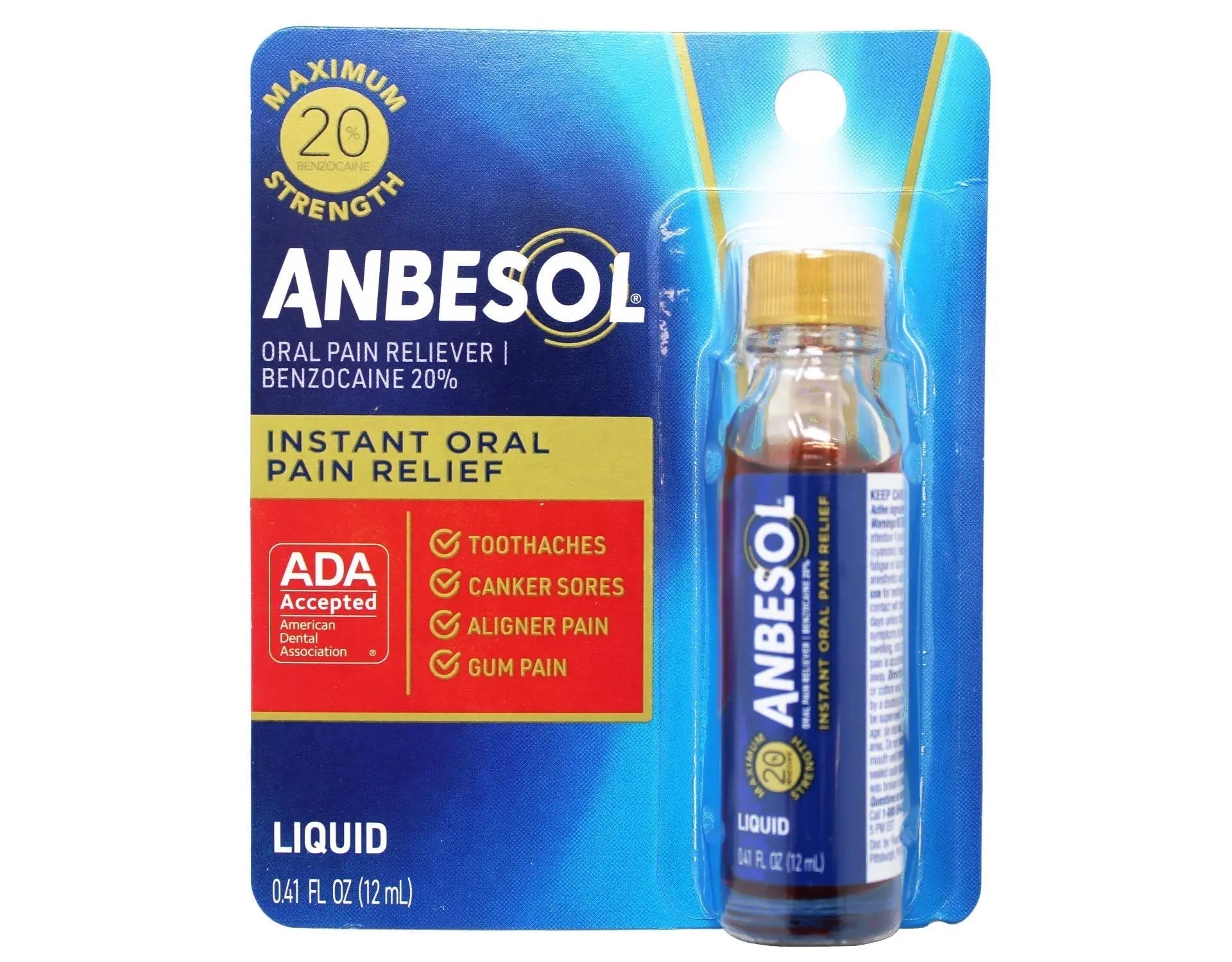 Anbesol Maximum Strength Liquid, 0.41 Fluid Ounce (Pack of 3) YEGE buy supplements canada