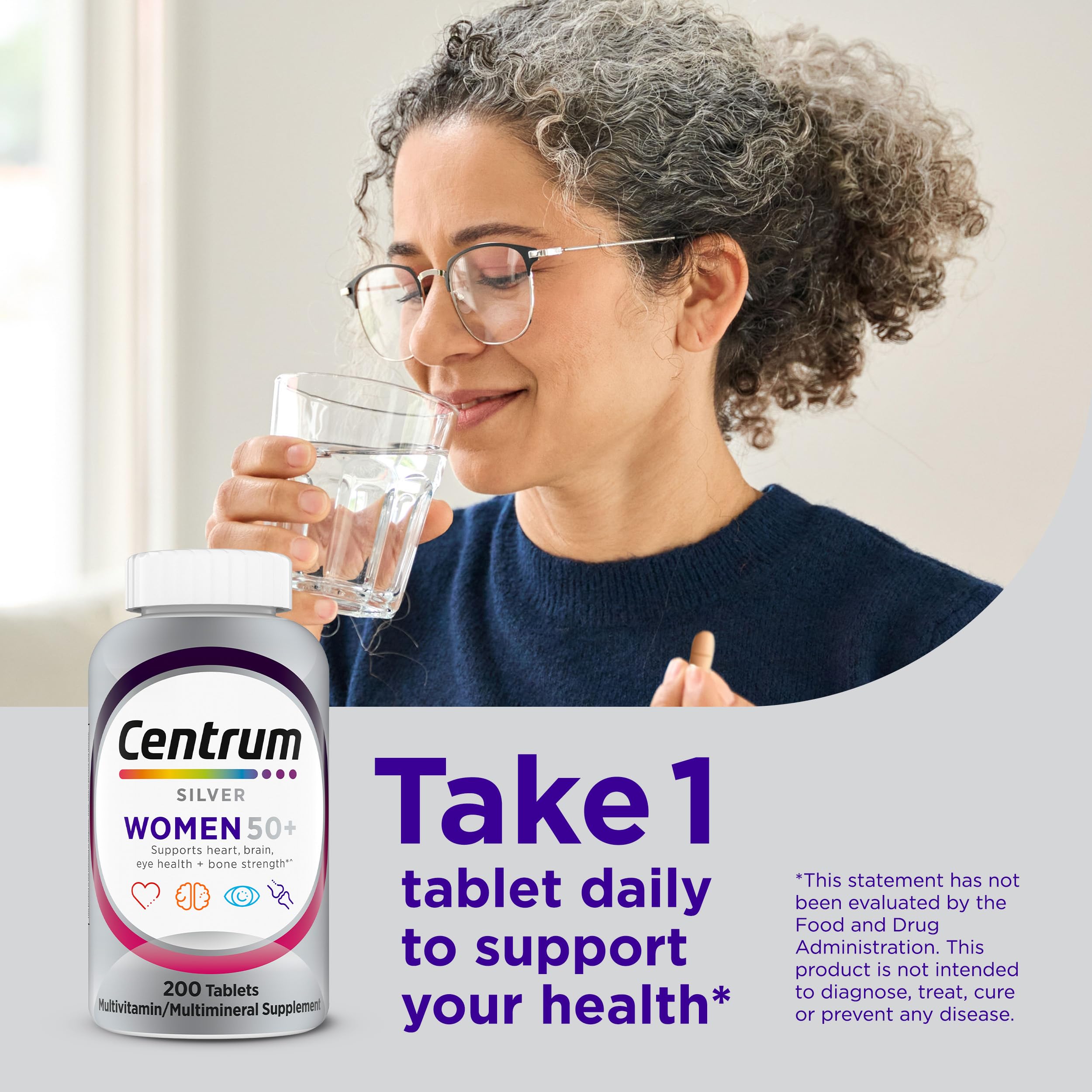Centrum Silver Women's Multivitamin for Women 50 Plus, Multivitamin/Multimineral Supplement with Vitamin D3, B Vitamins, Non-GMO Ingredients Centrum buy supplements canada