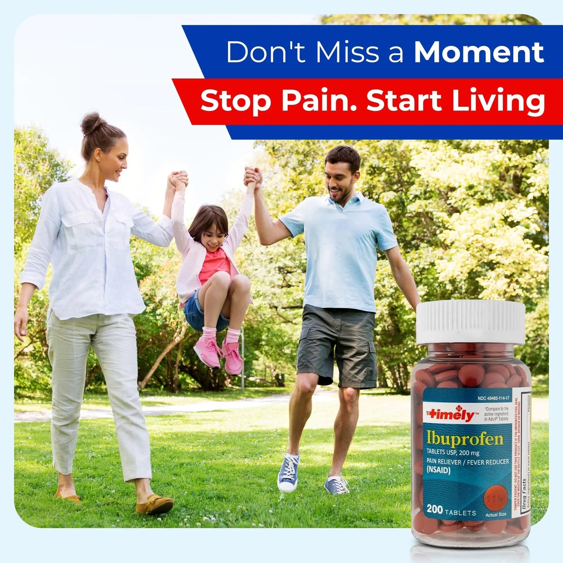 TIME-Cap Labs 200 Tablets Ibuprofen 200mg Coated - Pain Reliever & Fever Reducer (NSAID) for Adults, Helps with Headache, Back Pain, Muscle Aches, Toothaches, Menstrual Cramps & Minor Arthritis Pain TIME-CAP LABS, INC. buy supplements canada